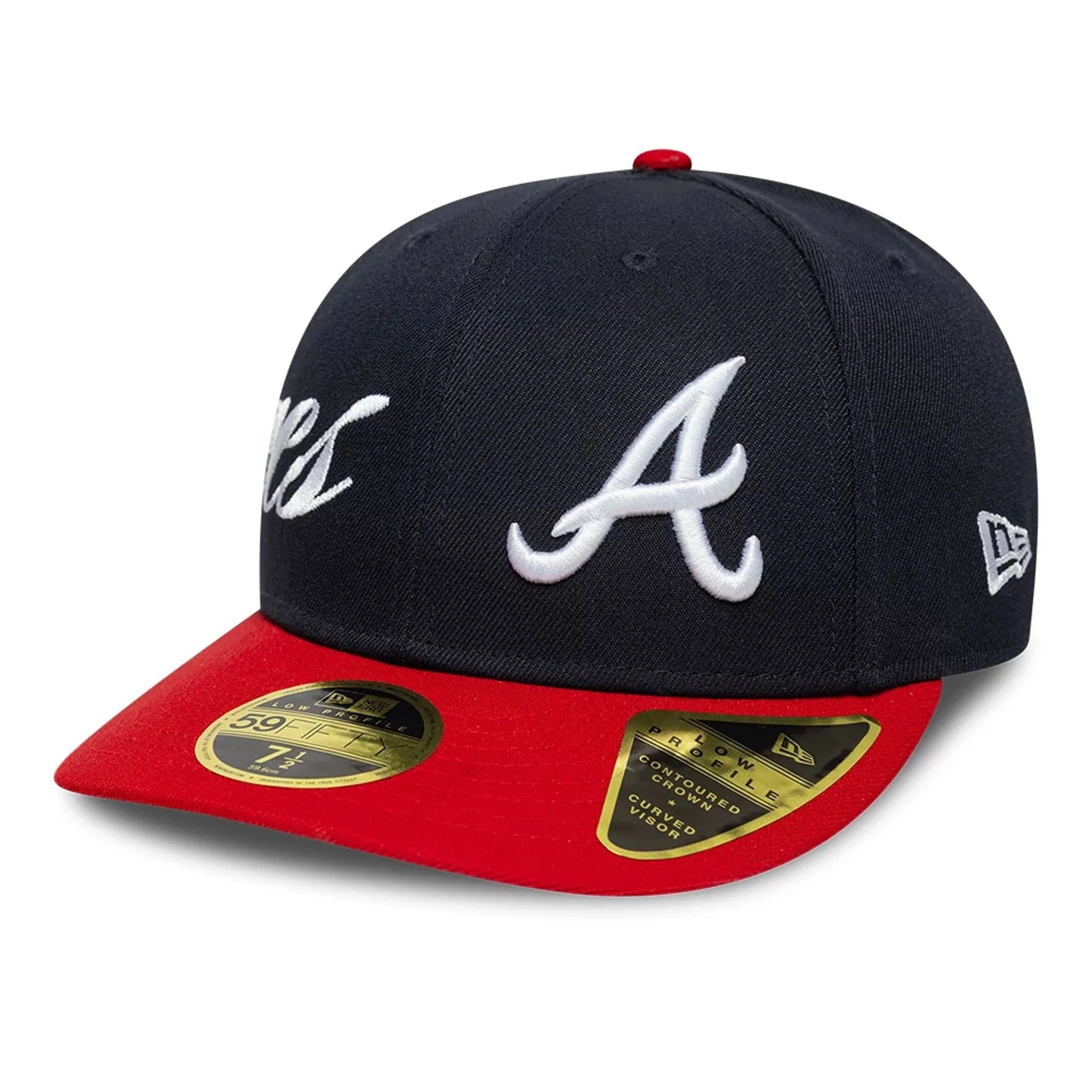 Atlanta Braves MLB Side Script Navy Low Profile 59FIFTY Fitted Cap - Image 4