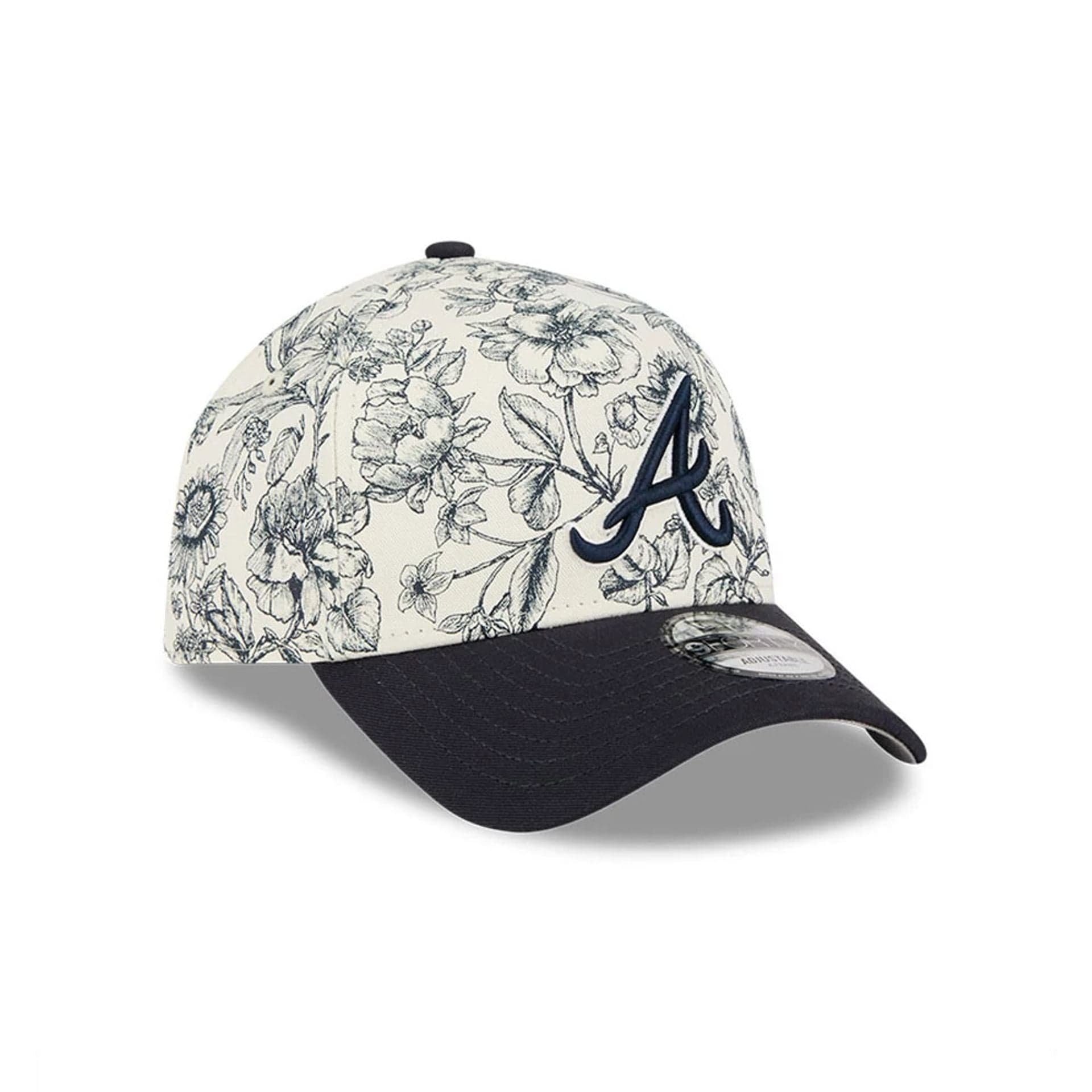 Atlanta Braves MLB Spring Floral Navy 9FORTY A-Frame Adjustable Cap - Image 2
