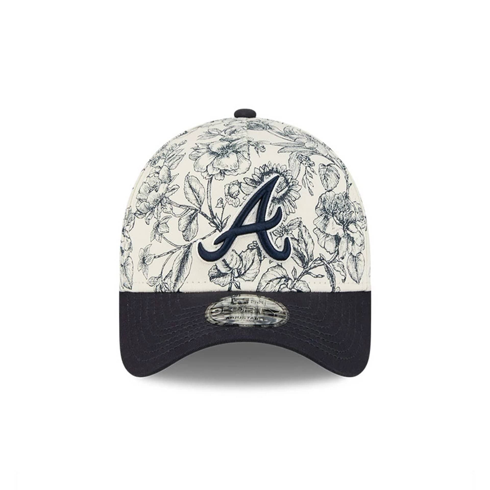 Atlanta Braves MLB Spring Floral Navy 9FORTY A-Frame Adjustable Cap - Image 3