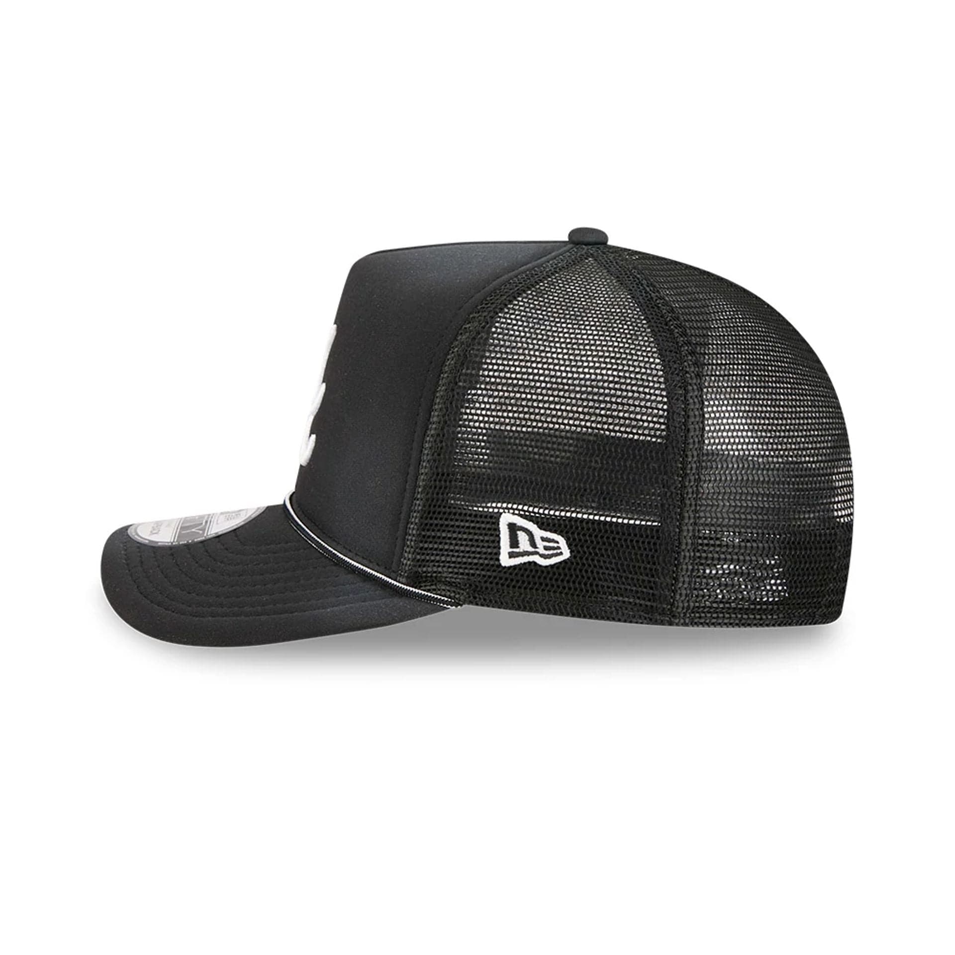 Atlanta Braves MLB Washed Black 9FIFTY A-Frame Trucker Adjustable Cap - Image 5