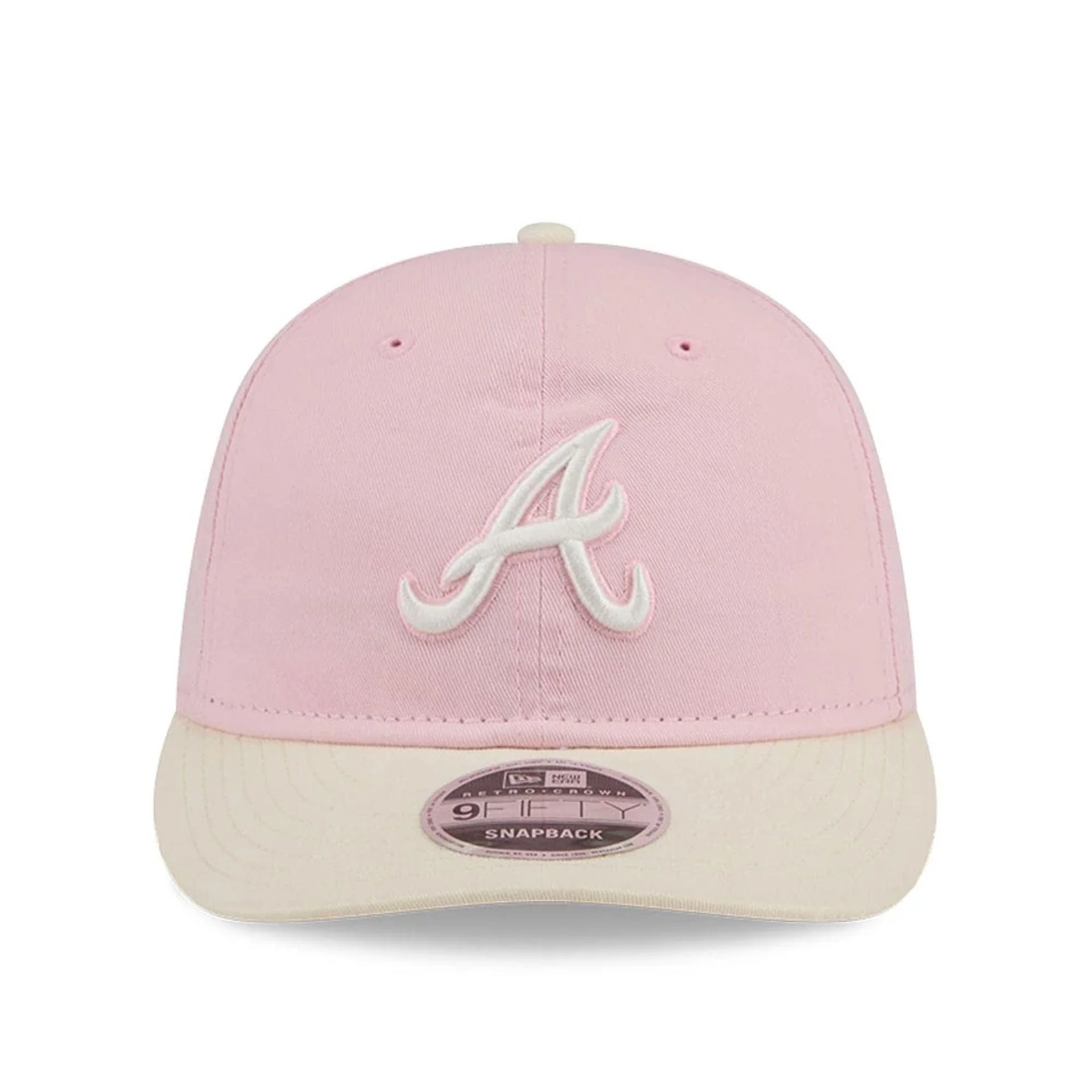 Atlanta Braves MLB Washed Tie Dye Pastel Pink 9FIFTY Snapback Adjustable Cap - Image 2