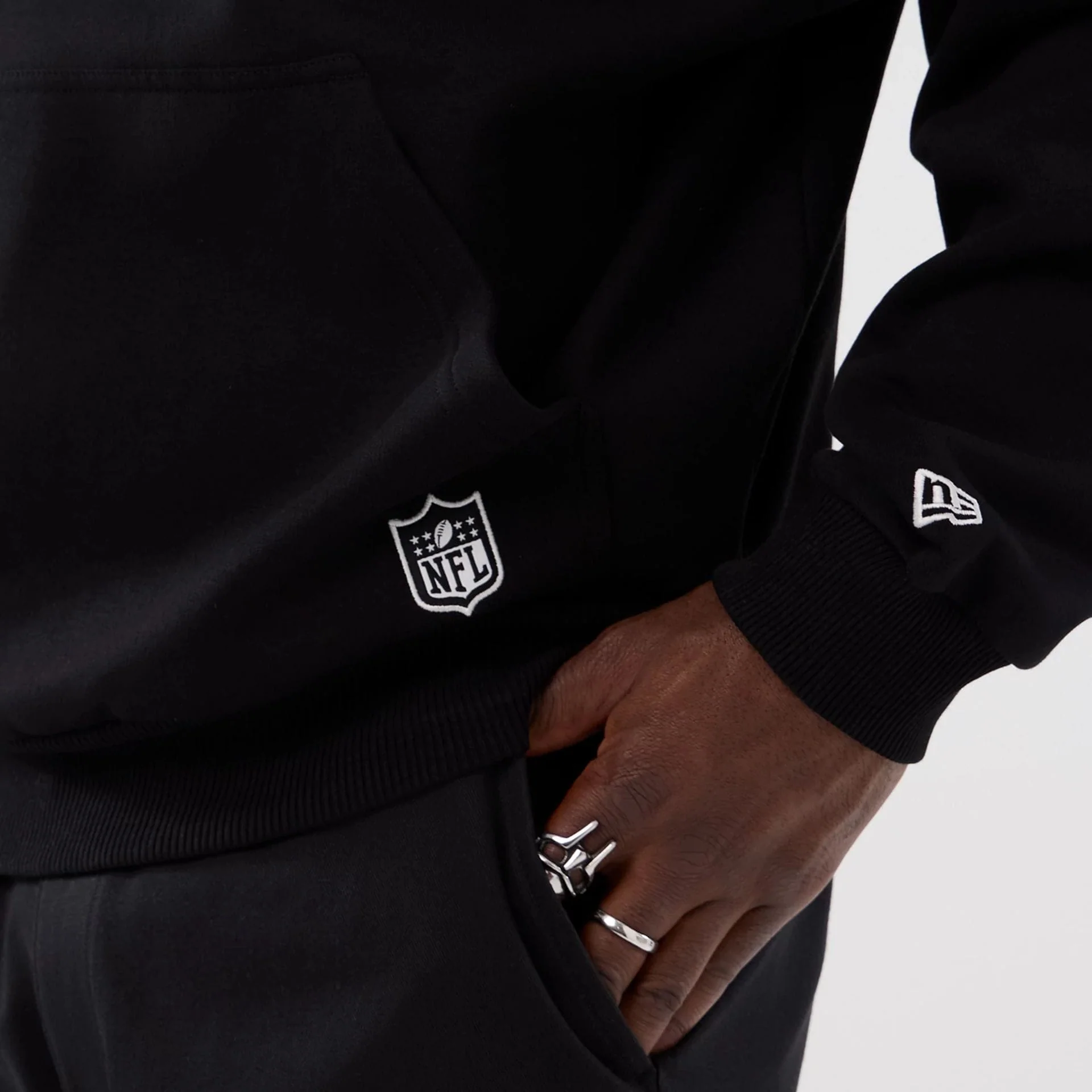 Atlanta Falcons NFL International Series Games 2025 Black Premium Pullover Hoodie - Image 5