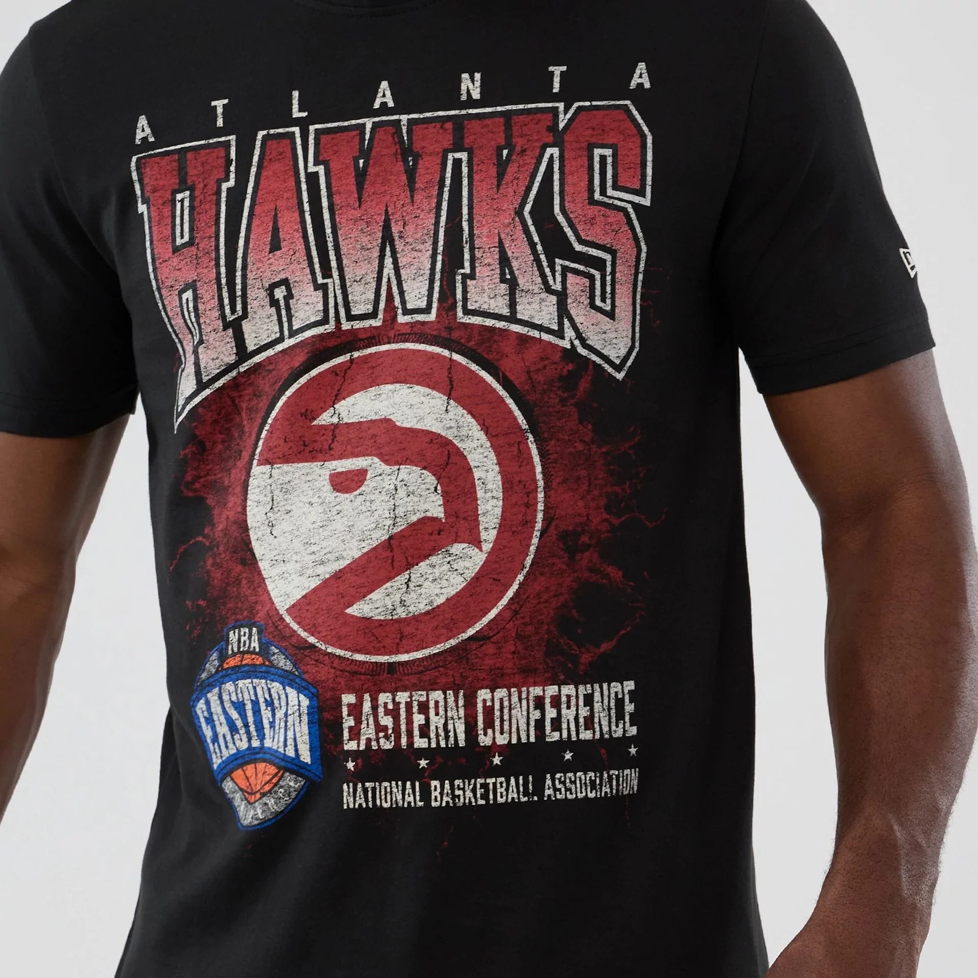 Atlanta Hawks NBA Hardwood Classic Black T-Shirt - Image 3