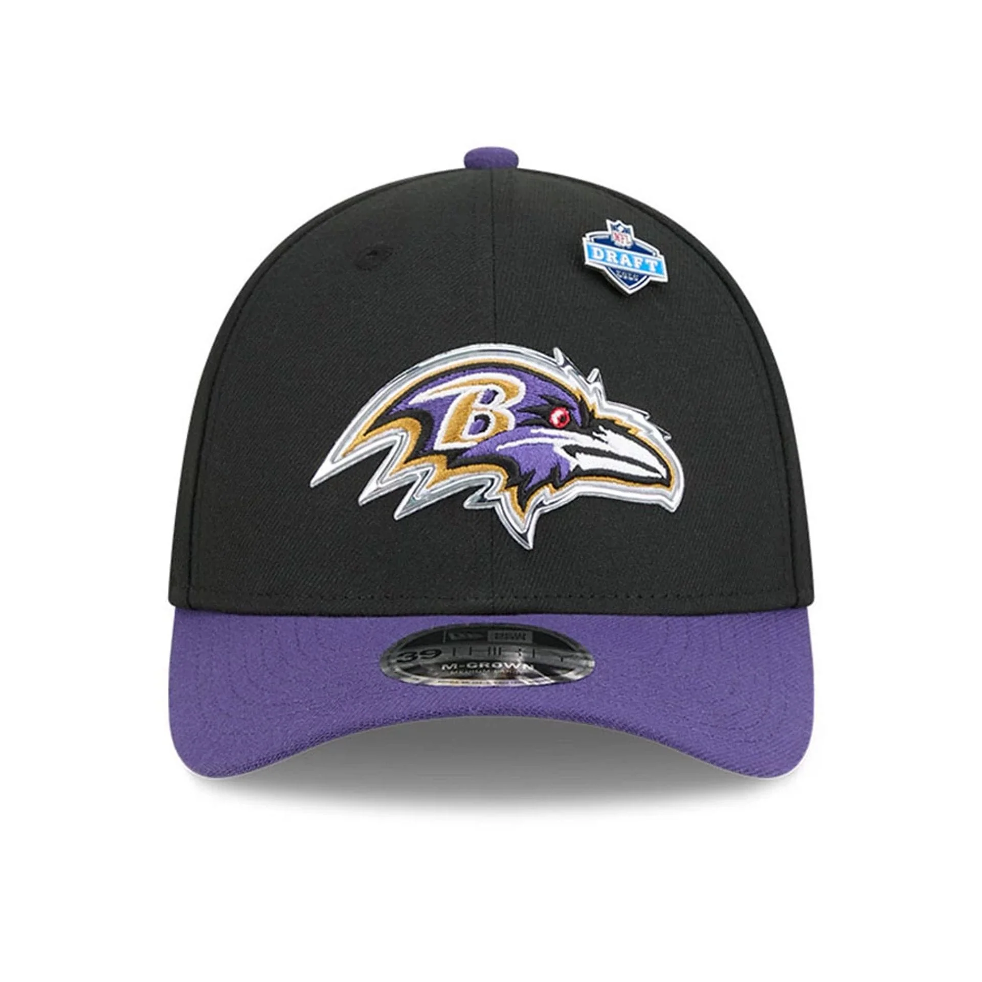 Baltimore Ravens NFL Draft 2026 Black 39THIRTY M-Crown Stretch Fit Cap - Image 3