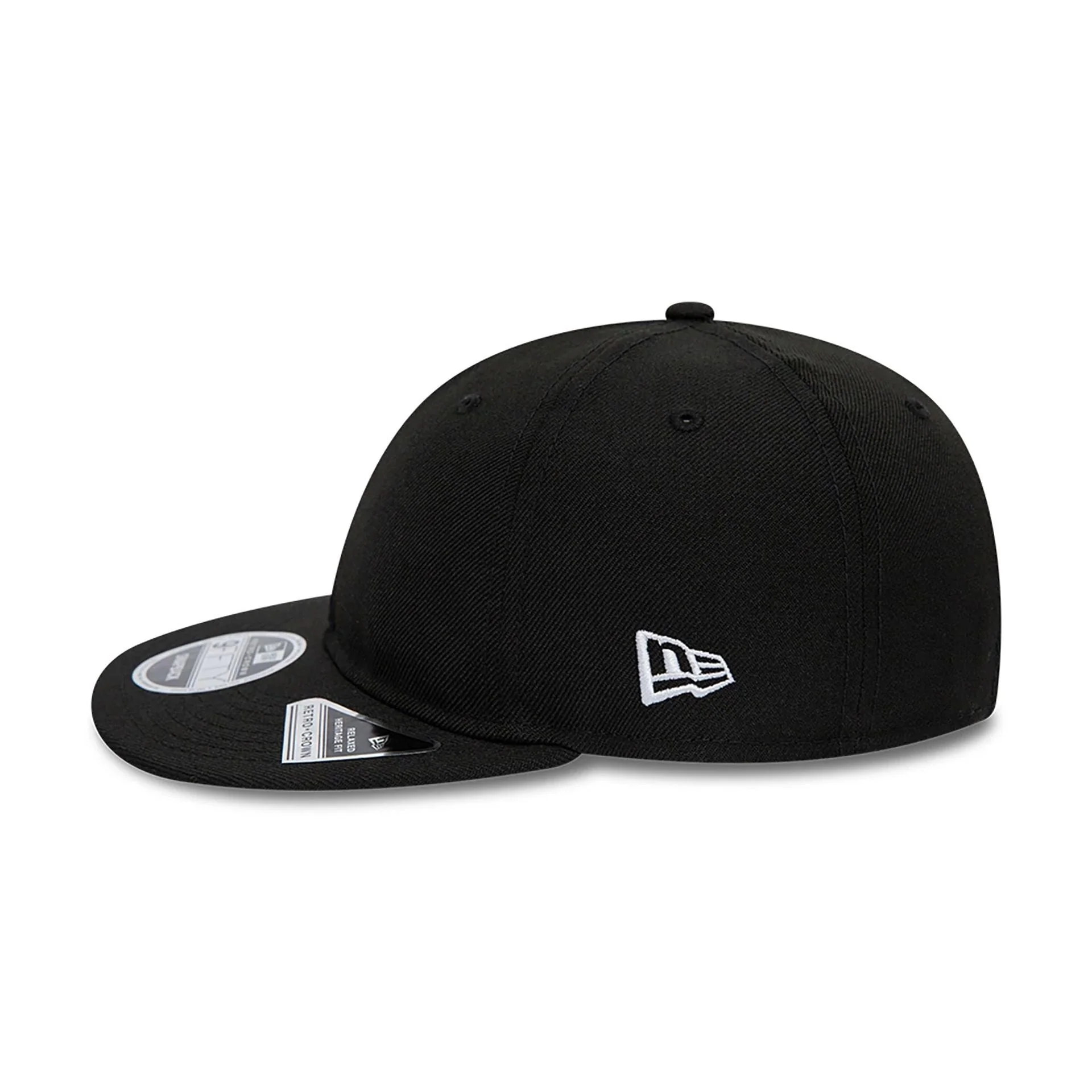 Blank New Era Black Retro Crown 9FIFTY Snapback Cap - Image 4