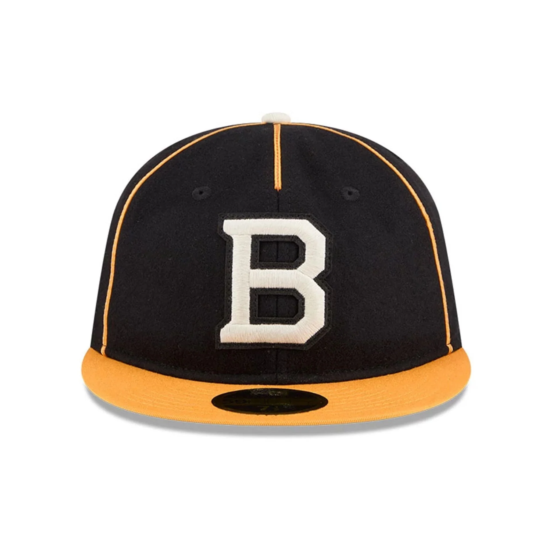 Boston Bruins NHL Felt Logo Black Retro Crown 59FIFTY Fitted Cap - Image 3
