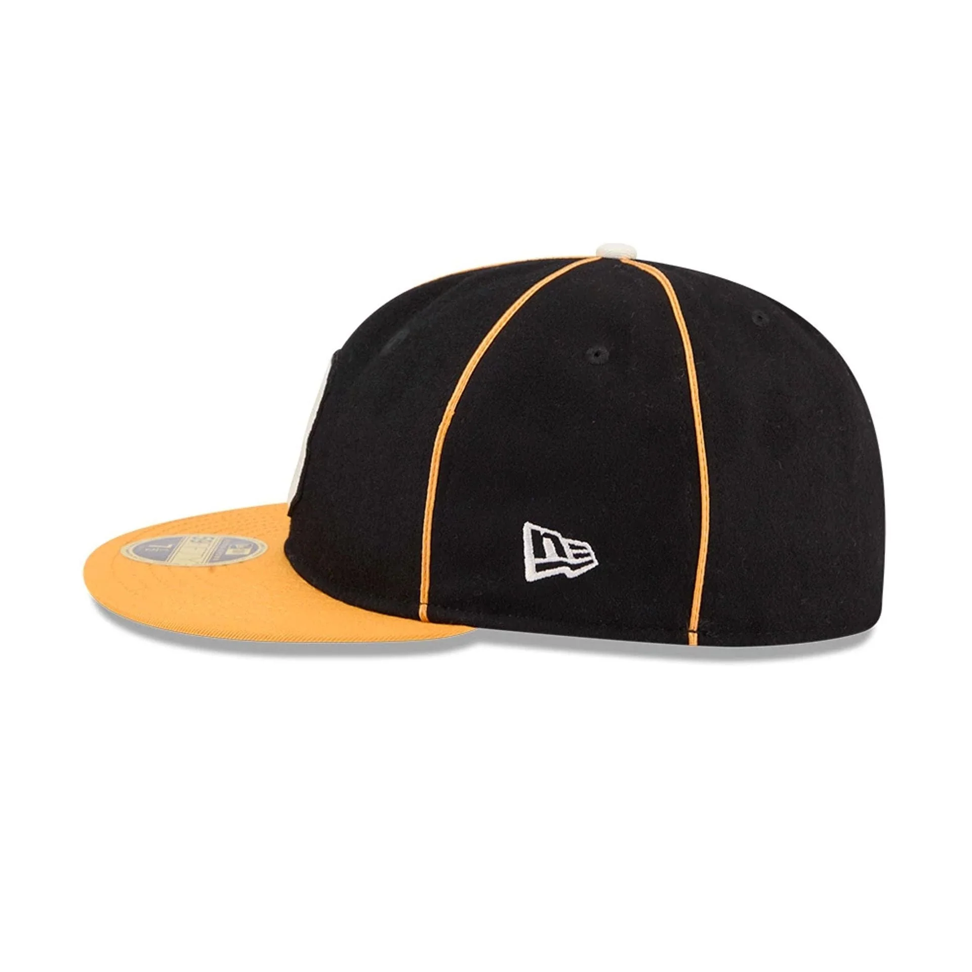 Boston Bruins NHL Felt Logo Black Retro Crown 59FIFTY Fitted Cap - Image 6