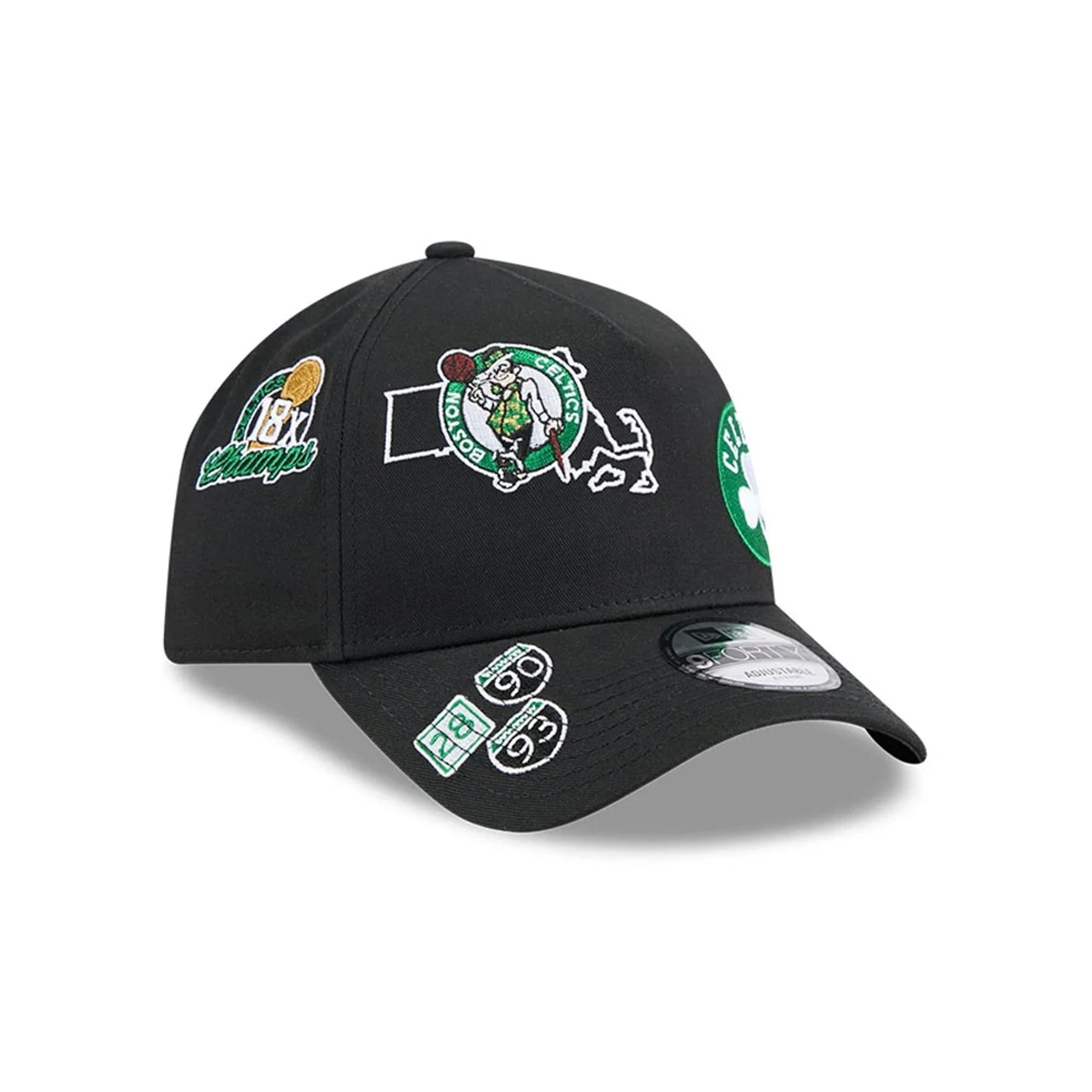 Boston Celtics NBA All Over Black 9FORTY A-Frame Adjustable Cap - Image 3