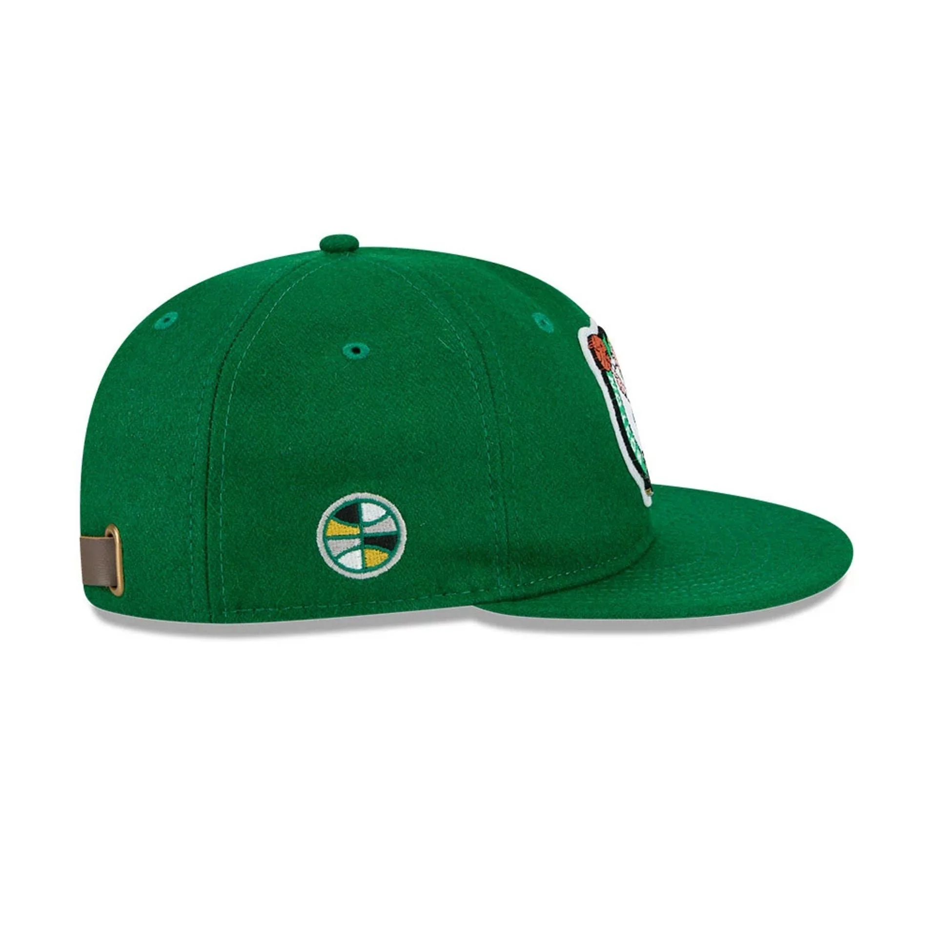 Boston Celtics NBA Chenille Woven Green Retro Crown 9FIFTY Adjustable Cap - Image 6