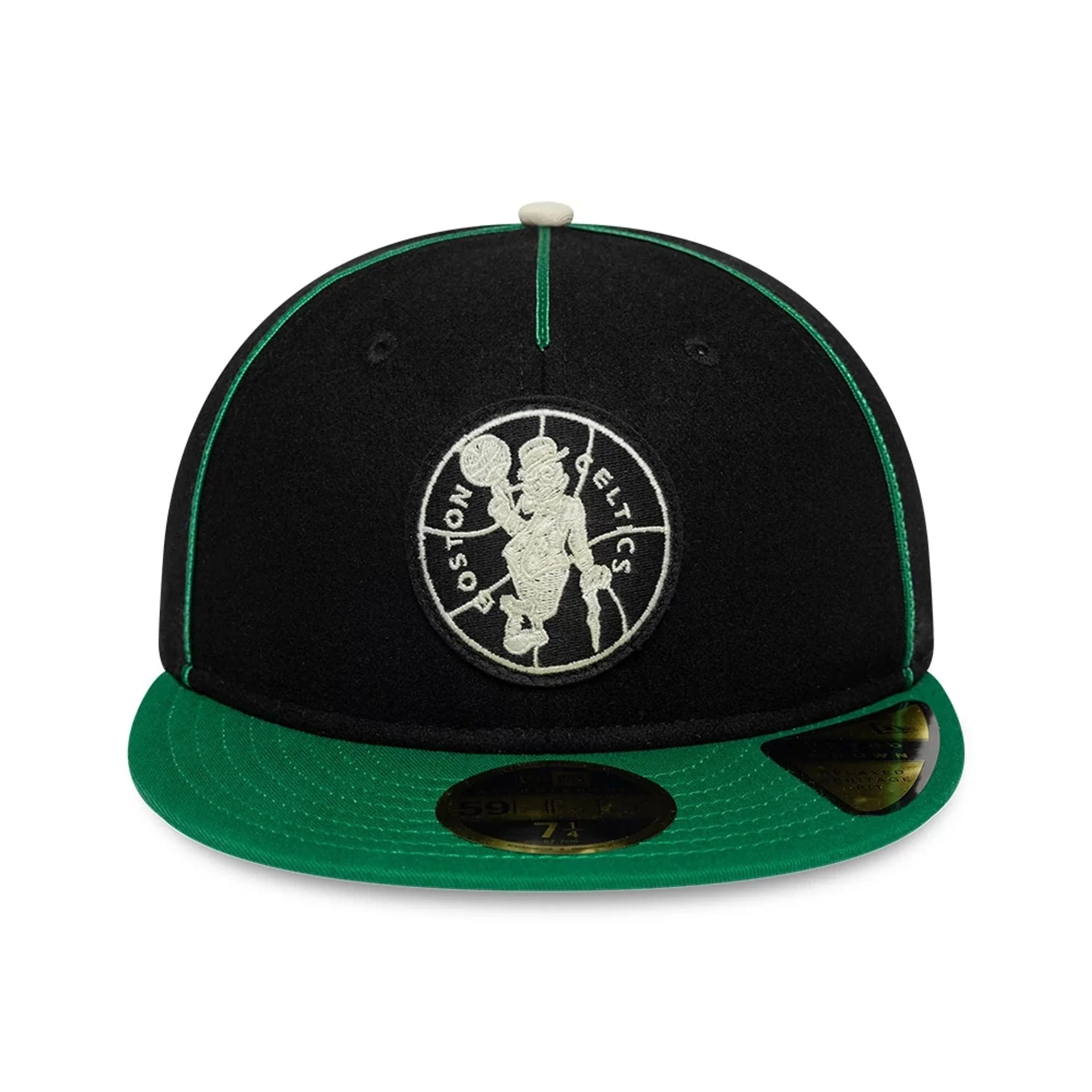 Boston Celtics NBA Felt Logo Green Retro Crown 59FIFTY Fitted Cap - Image 2