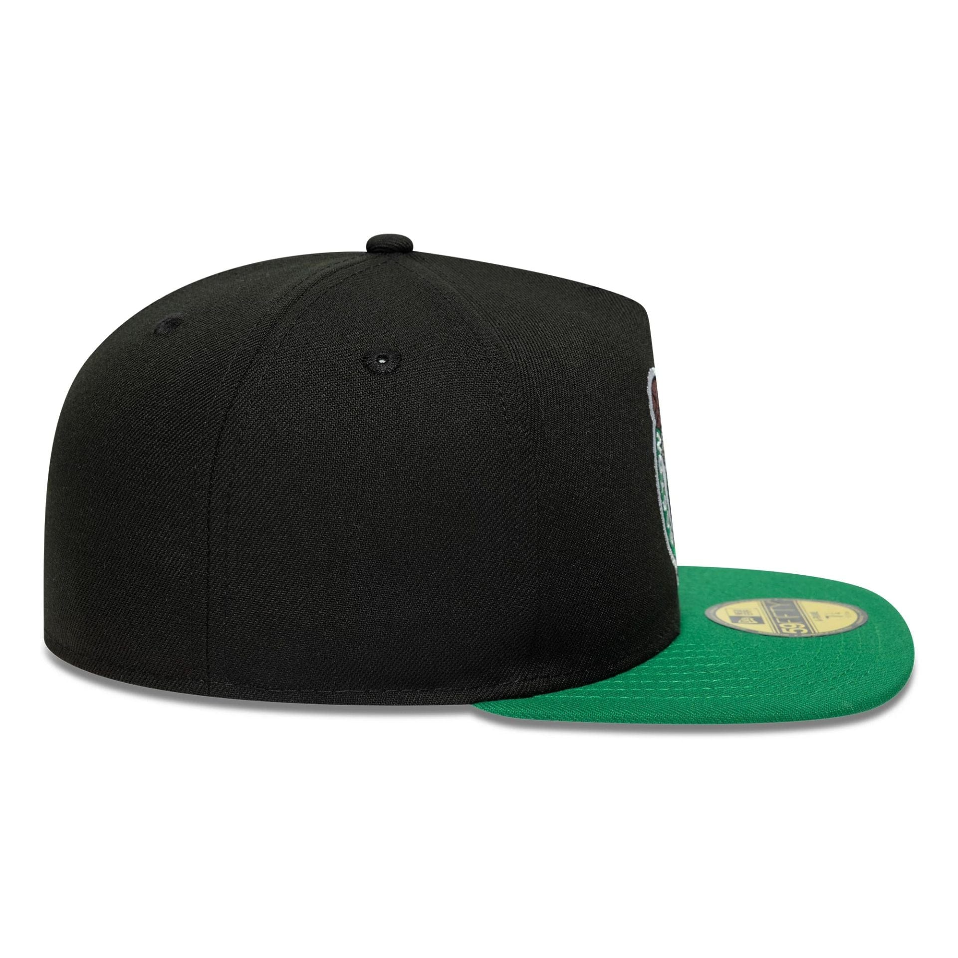 Boston Celtics NBA Flat Black 59FIFTY A-Frame Fitted Cap - Image 5