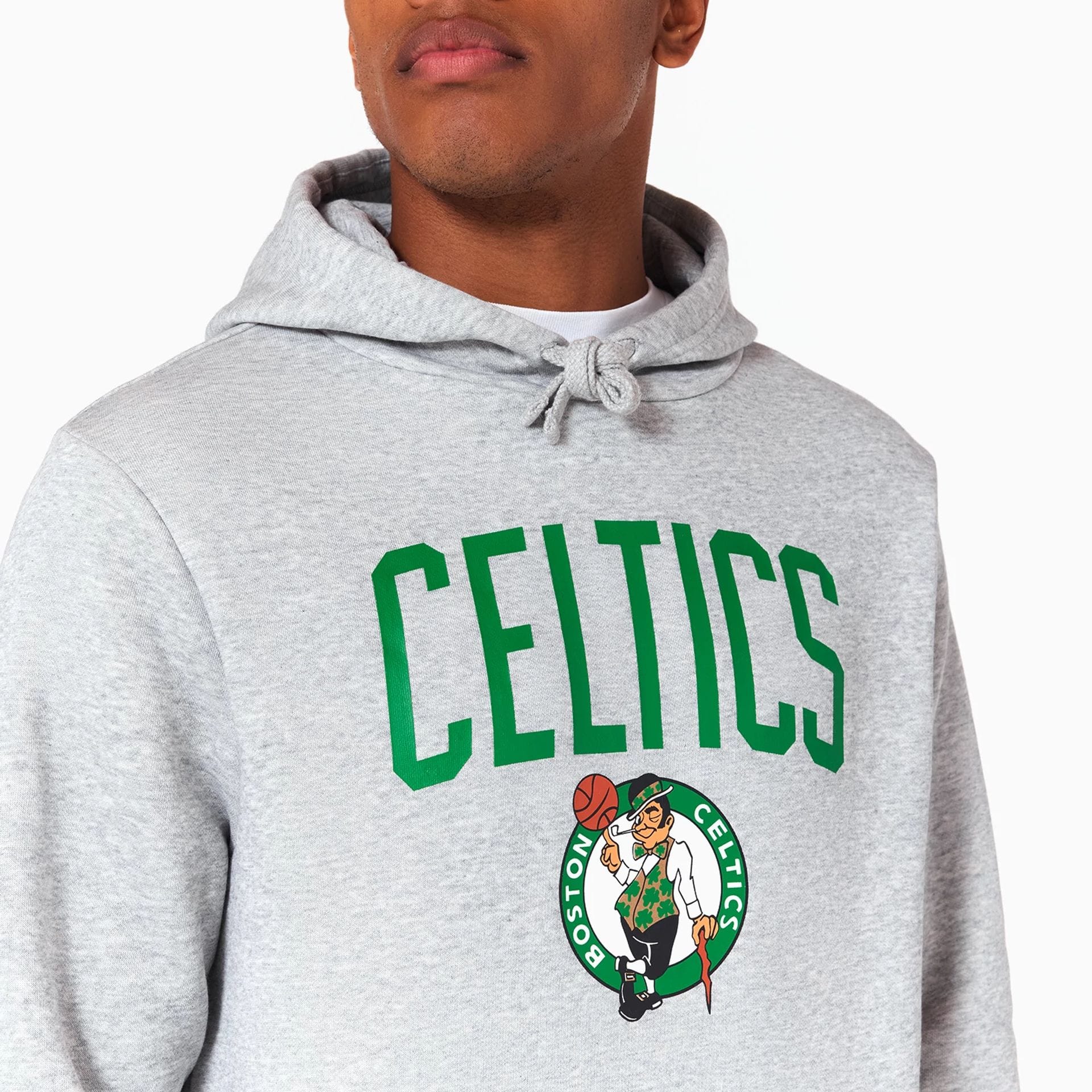 Boston Celtics NBA Grey Pullover Hoodie - Image 2