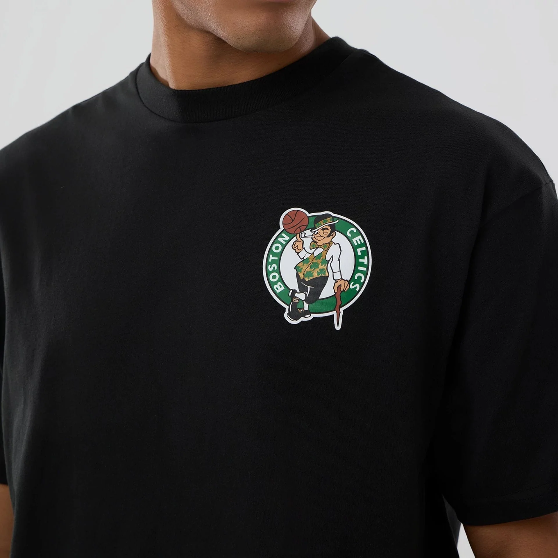 Boston Celtics NBA logo Black T-Shirt - Image 4