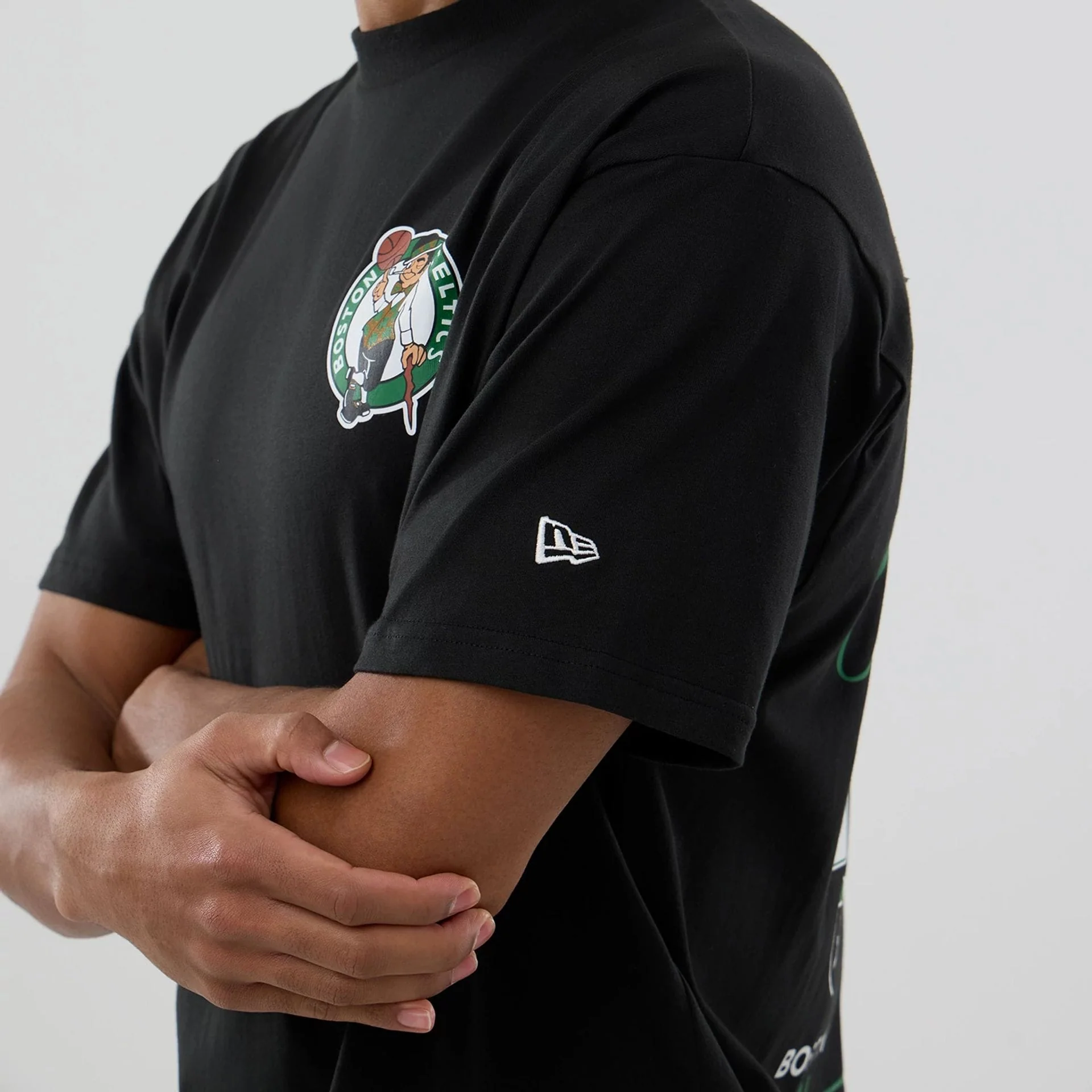 Boston Celtics NBA logo Black T-Shirt - Image 5