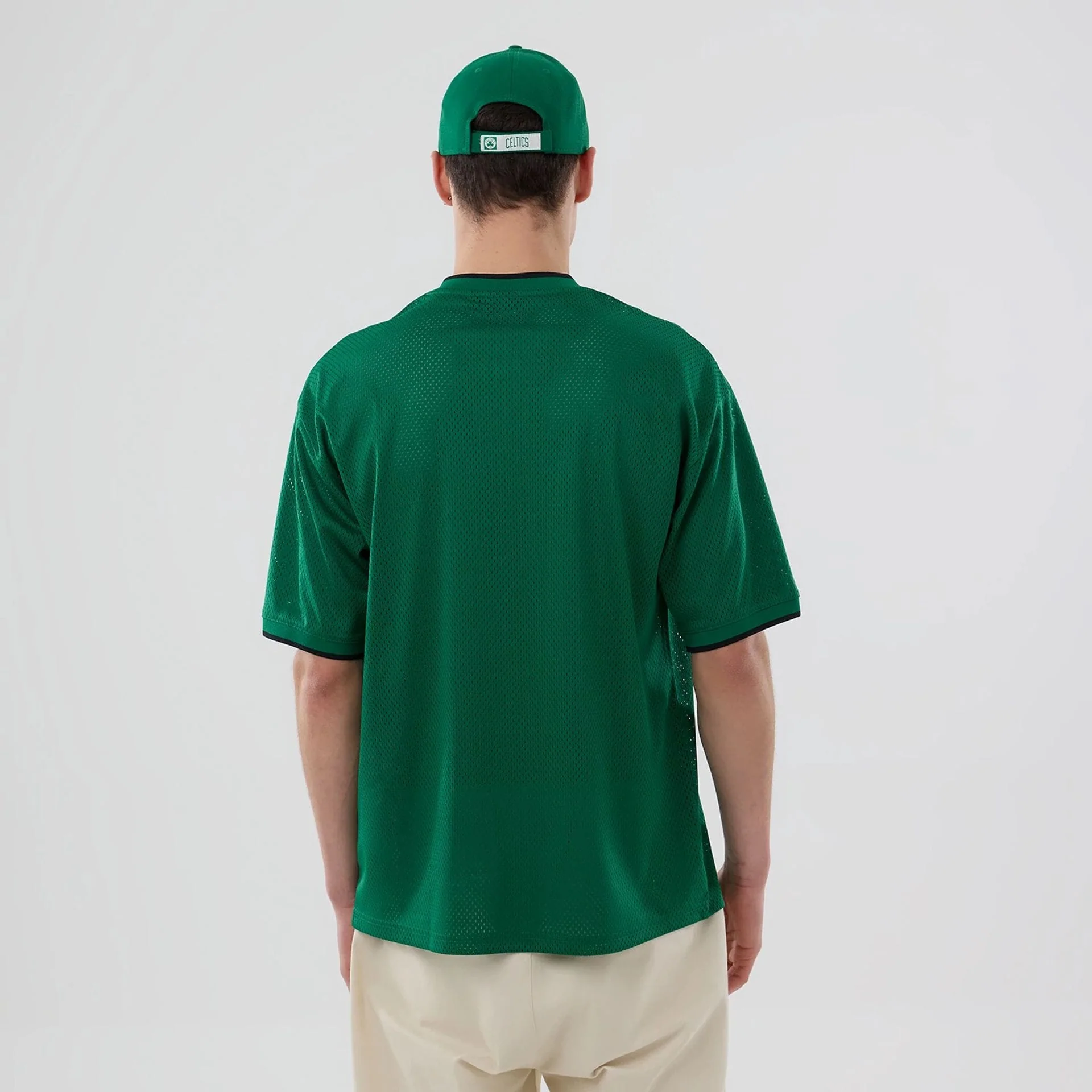 Boston Celtics NBA Mesh Green Oversized T-Shirt - Image 2