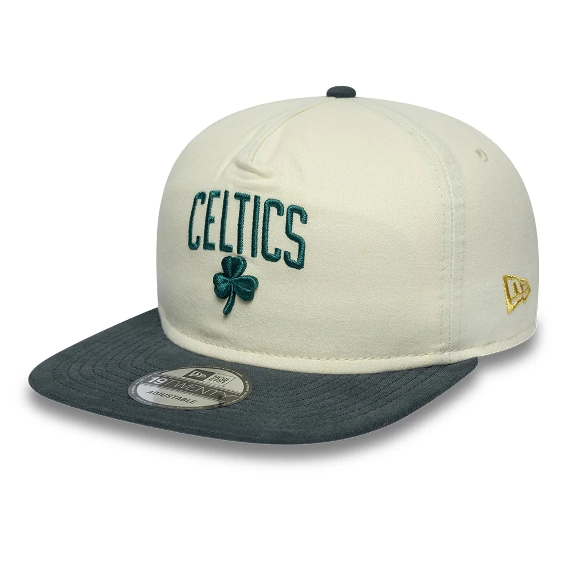 Boston Celtics NBA Metallic Logo Cream 19TWENTY Adjustable Cap - Image 4