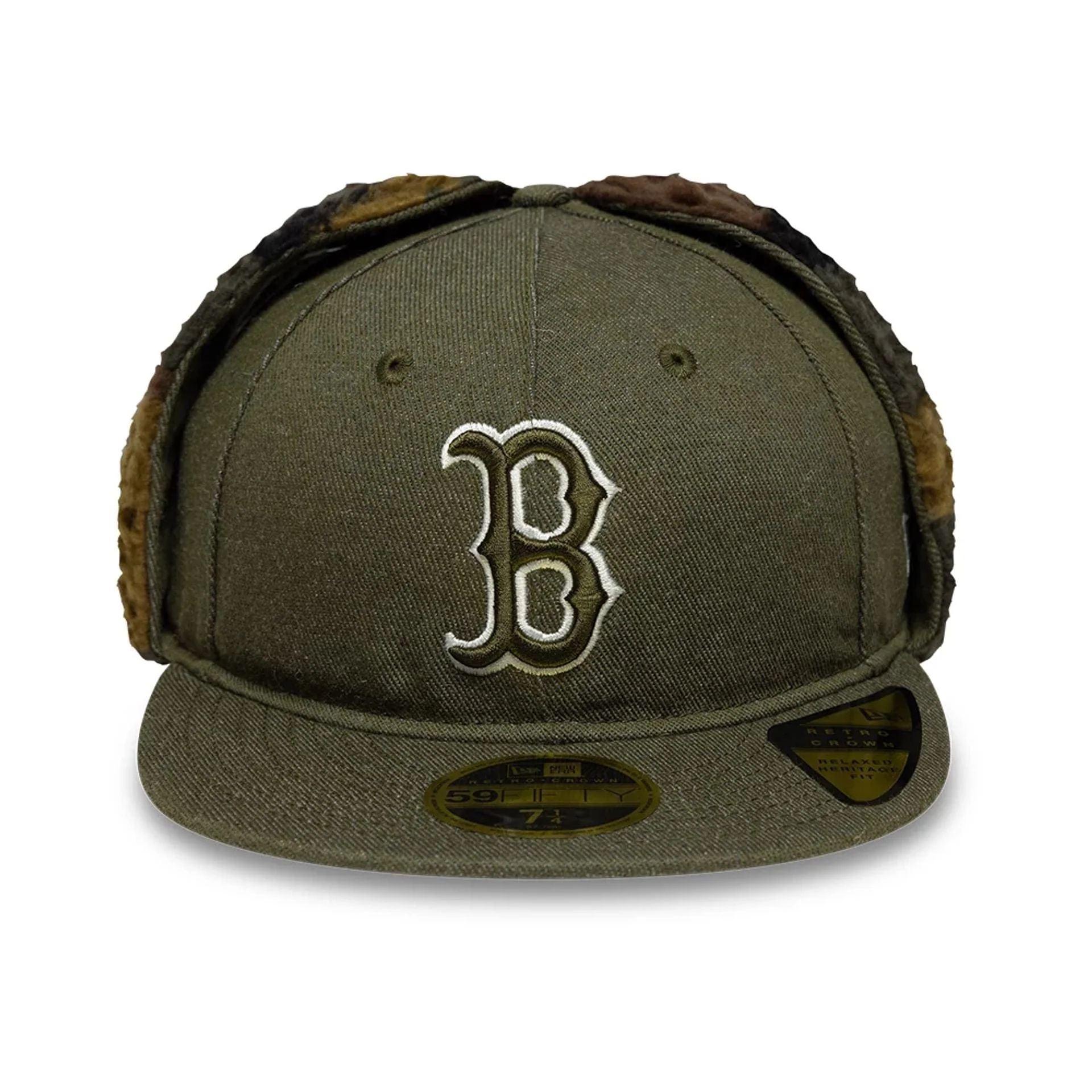 Boston Red Sox MLB Camo Open Green Retro Crown 59FIFTY Fitted Cap - Image 4