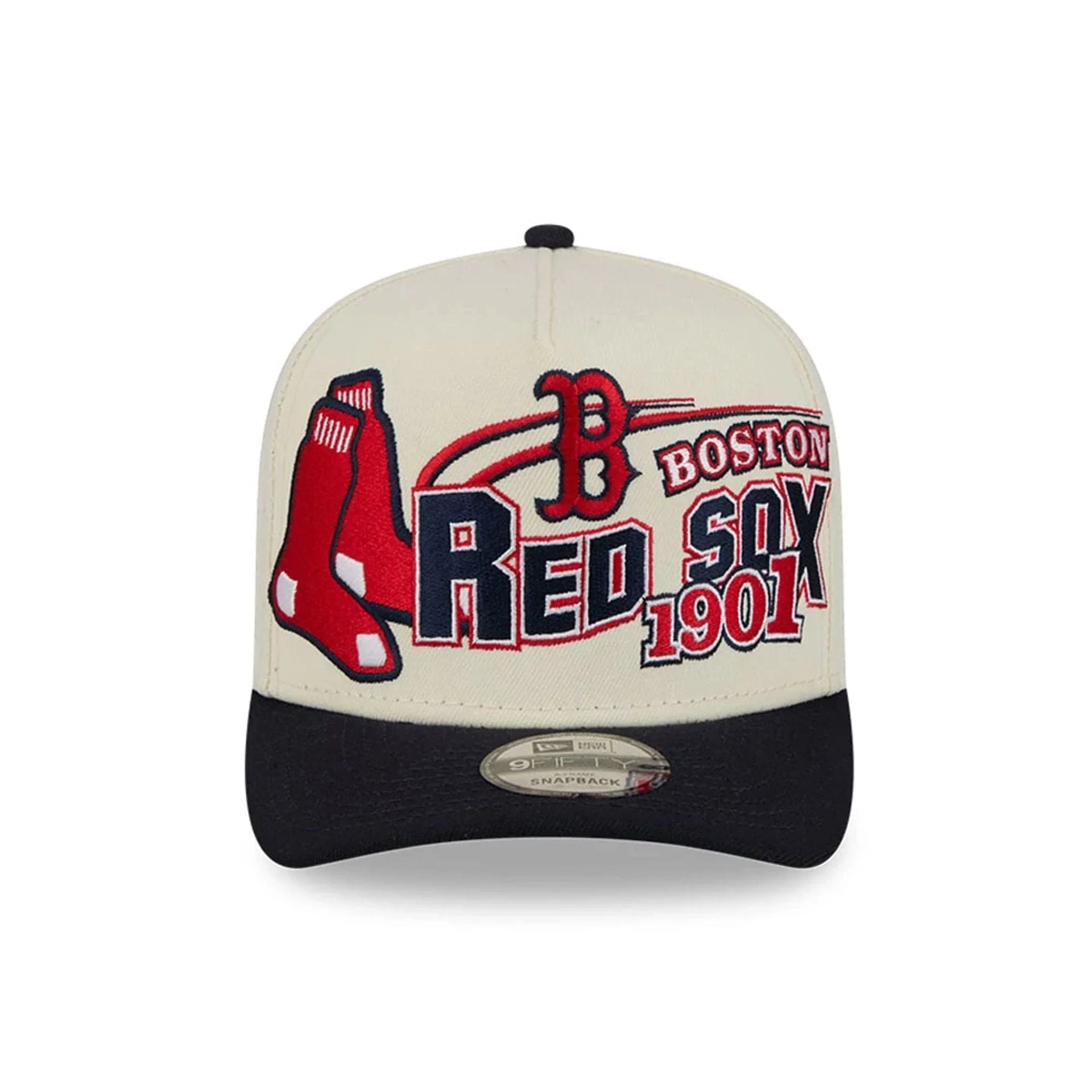 Boston Red Sox MLB Classic White 9FIFTY A-Frame Snapback Adjustable Cap - Image 3