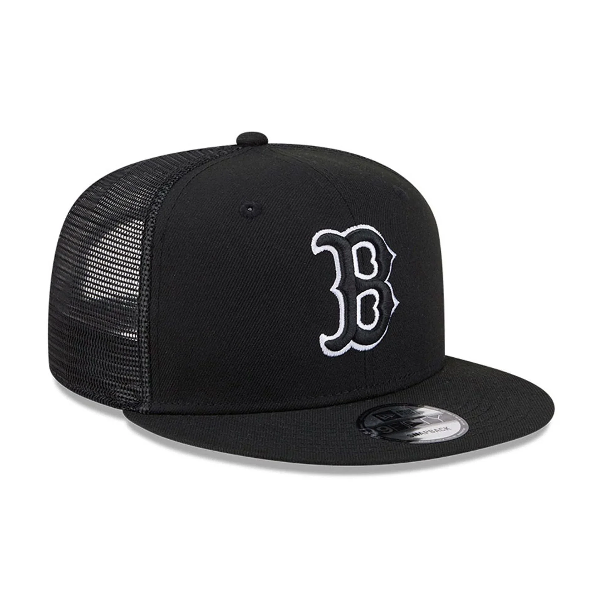 Boston Red Sox MLB Evergreen Black 9FIFTY Trucker Adjustable Cap - Image 4
