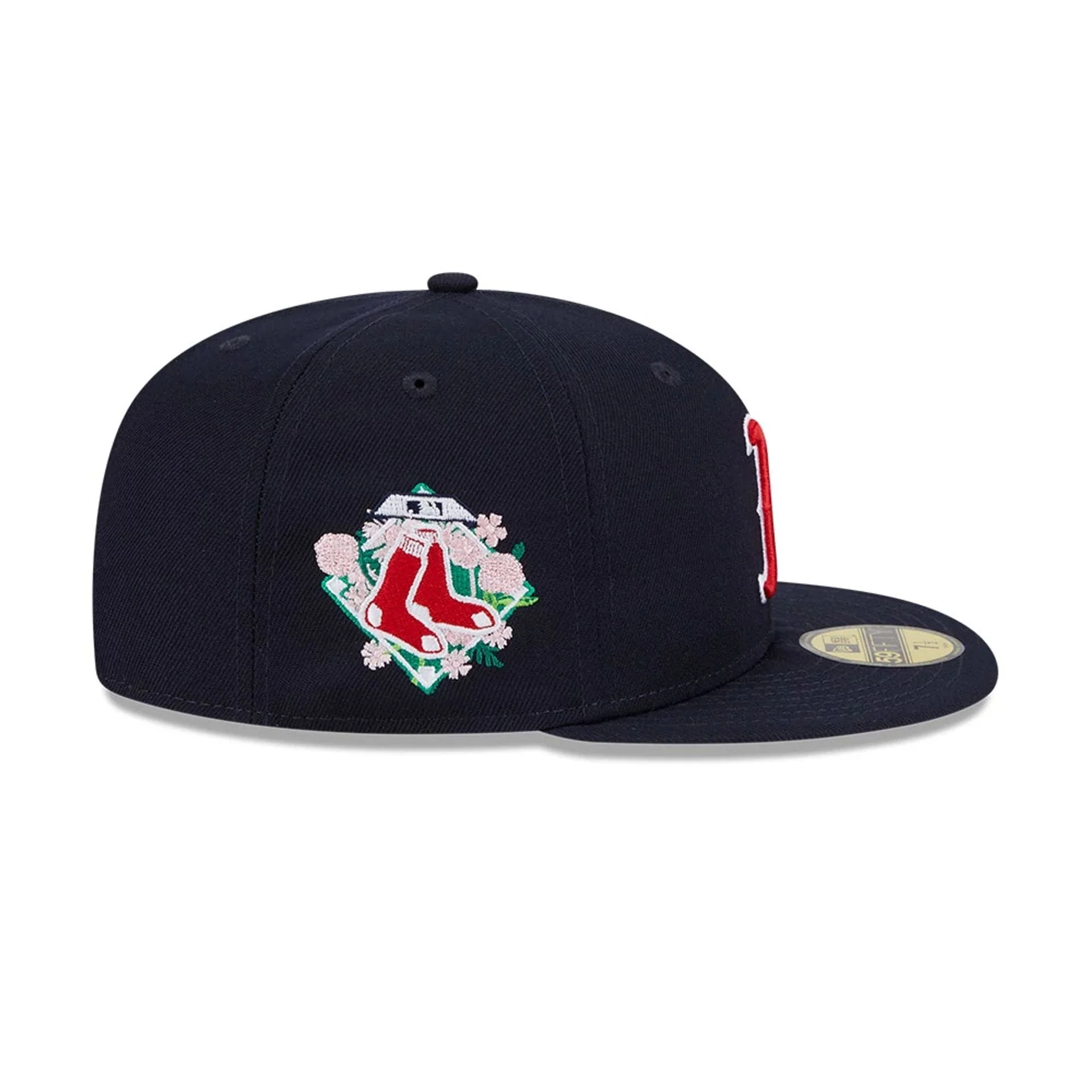 Boston Red Sox MLB Floral Undervisor Navy 59FIFTY Fitted Cap - Image 5