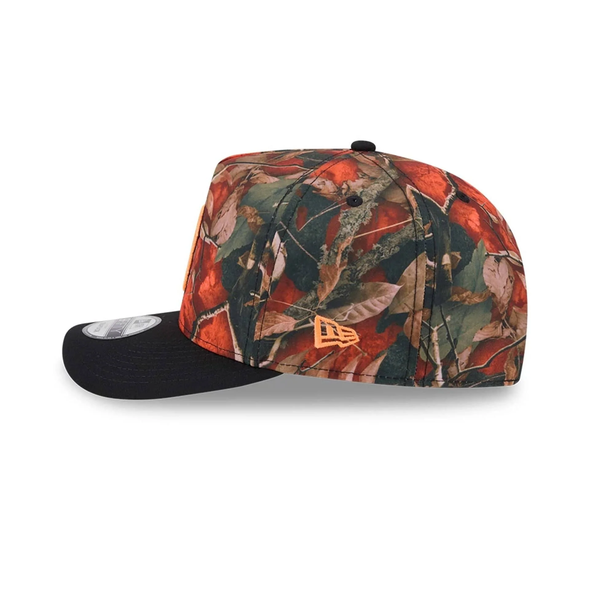 Boston Red Sox MLB Leaves Bright Orange 9FIFTY A-Frame Snapback Cap - Image 6