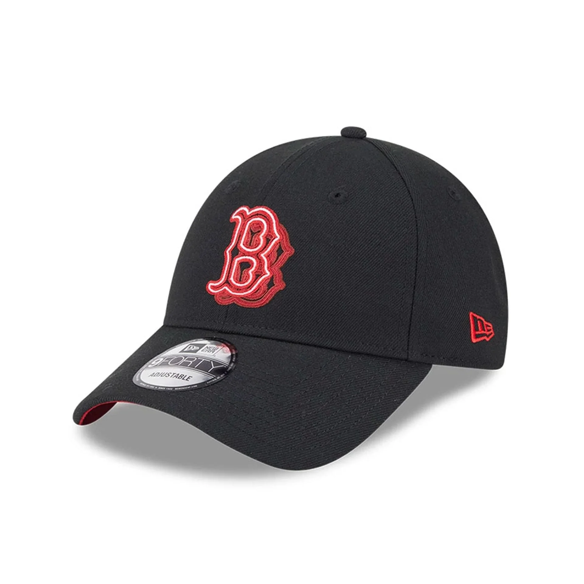 Boston Red Sox MLB Neon Black 9FORTY Adjustable Cap - Image 4