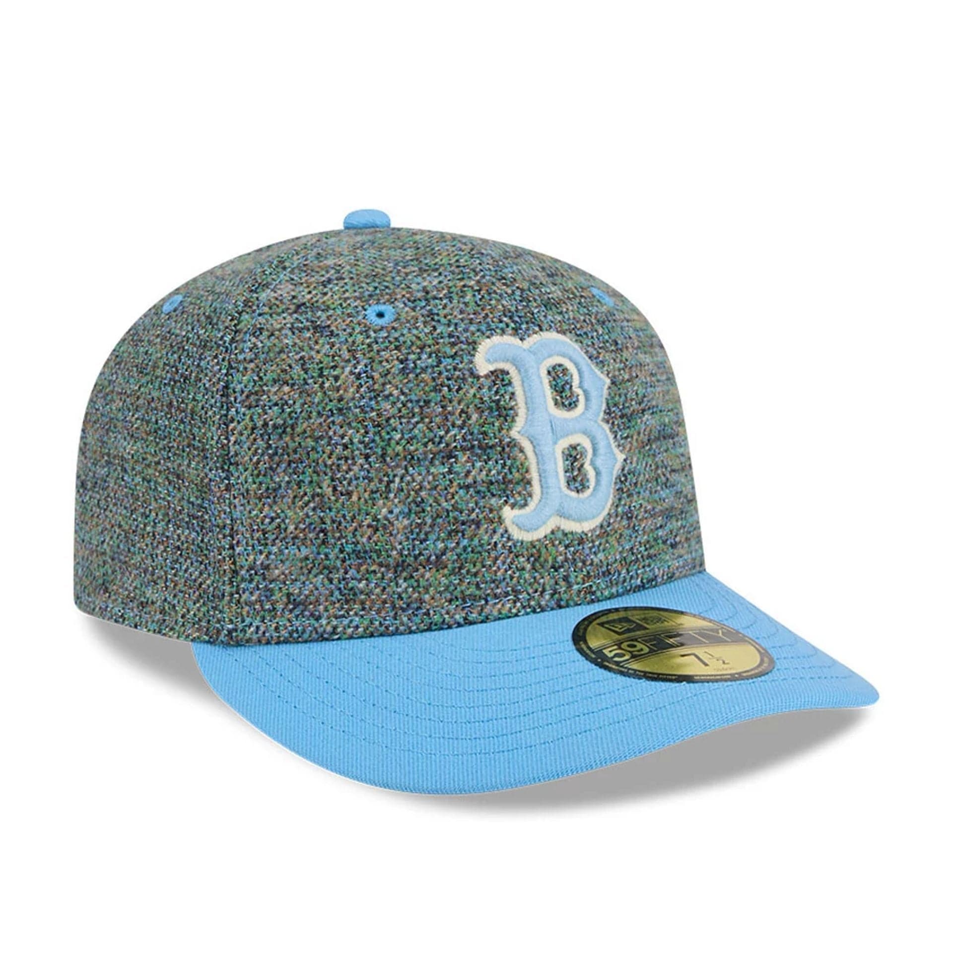 Boston Red Sox MLB Tweedy Cotton Pastel Blue 59FIFTY Fitted Cap - Image 4
