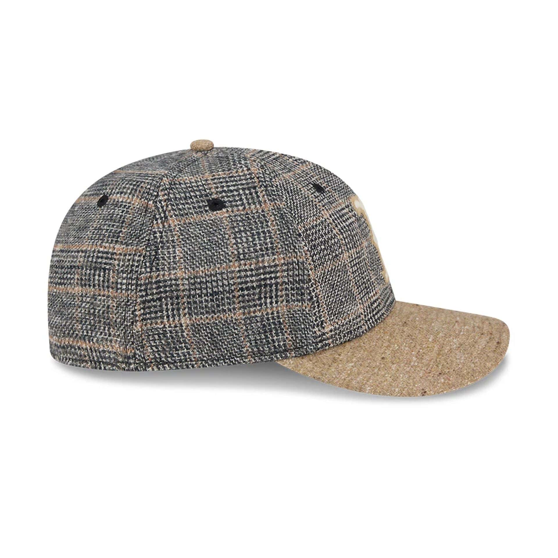 Boston Red Sox MLB Vintage Tweed Open Blue Retro Crown 59FIFTY Fitted Cap - Image 6