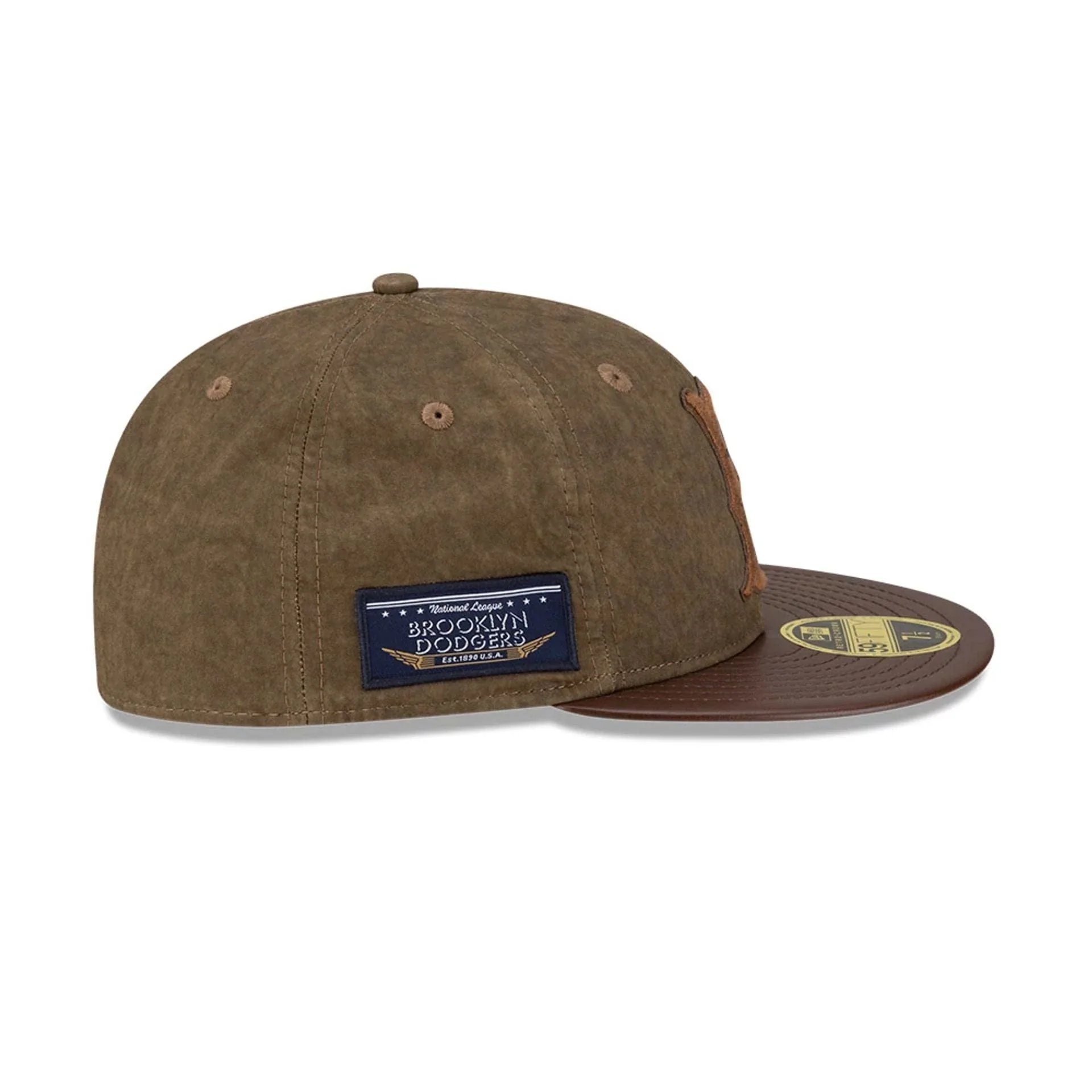 Brooklyn Dodgers MLB Open Brown Retro Crown 59FIFTY Fitted Cap - Image 5