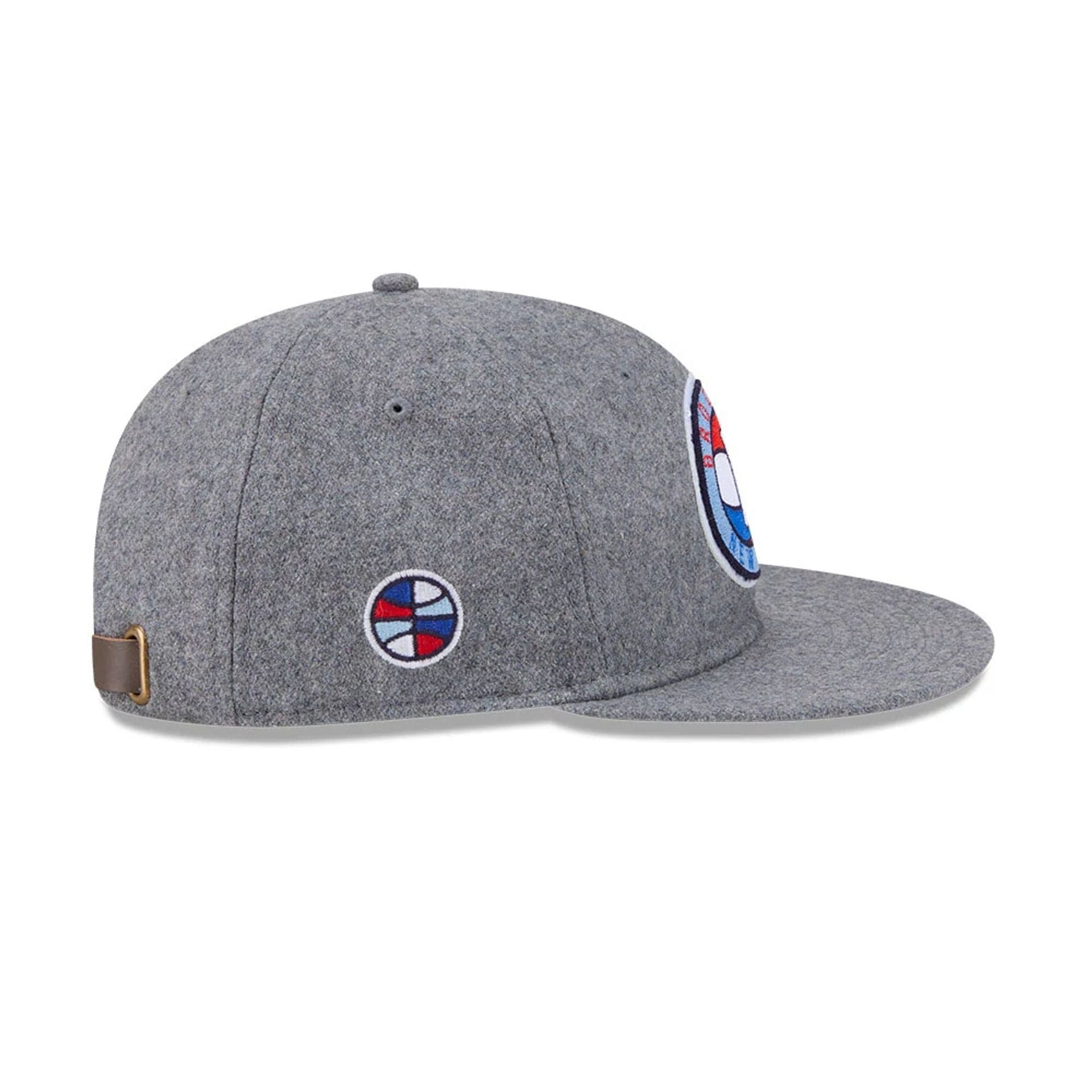 Brooklyn Nets NBA Chenille Woven Grey Retro Crown 9FIFTY Adjustable Cap - Image 6
