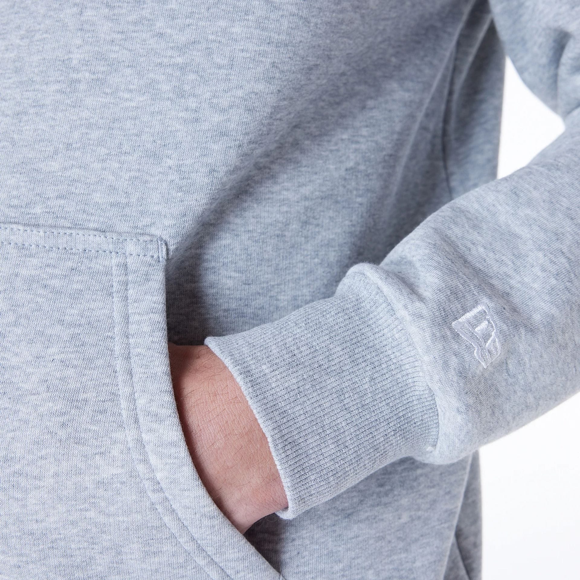 Brooklyn Nets NBA League Essential Grey Oversized Pullover Hoodie - Image 7