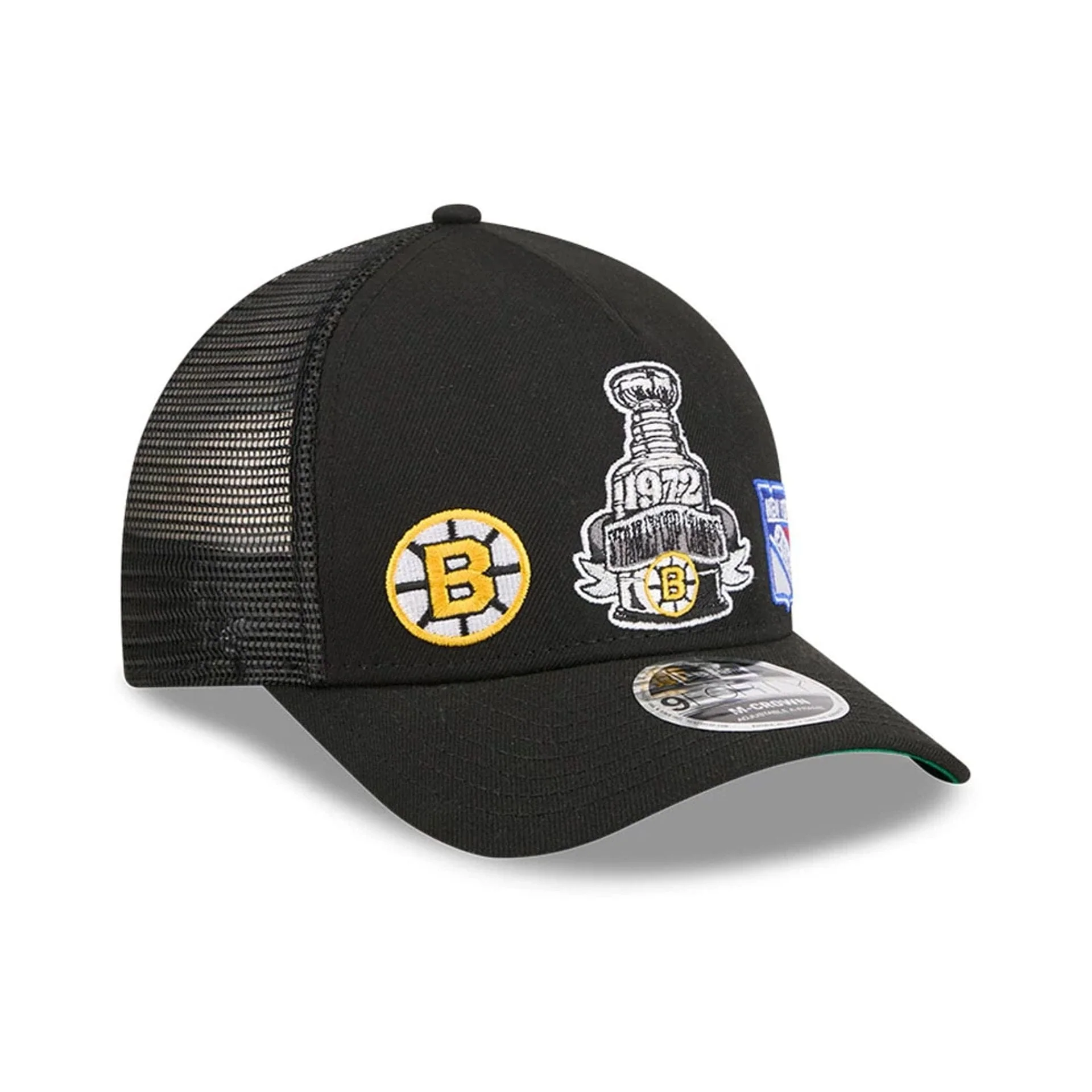 Bruins NHL Stanley Cup Black 9FORTY M-Crown A-Frame Trucker Adjustable Cap - Image 4