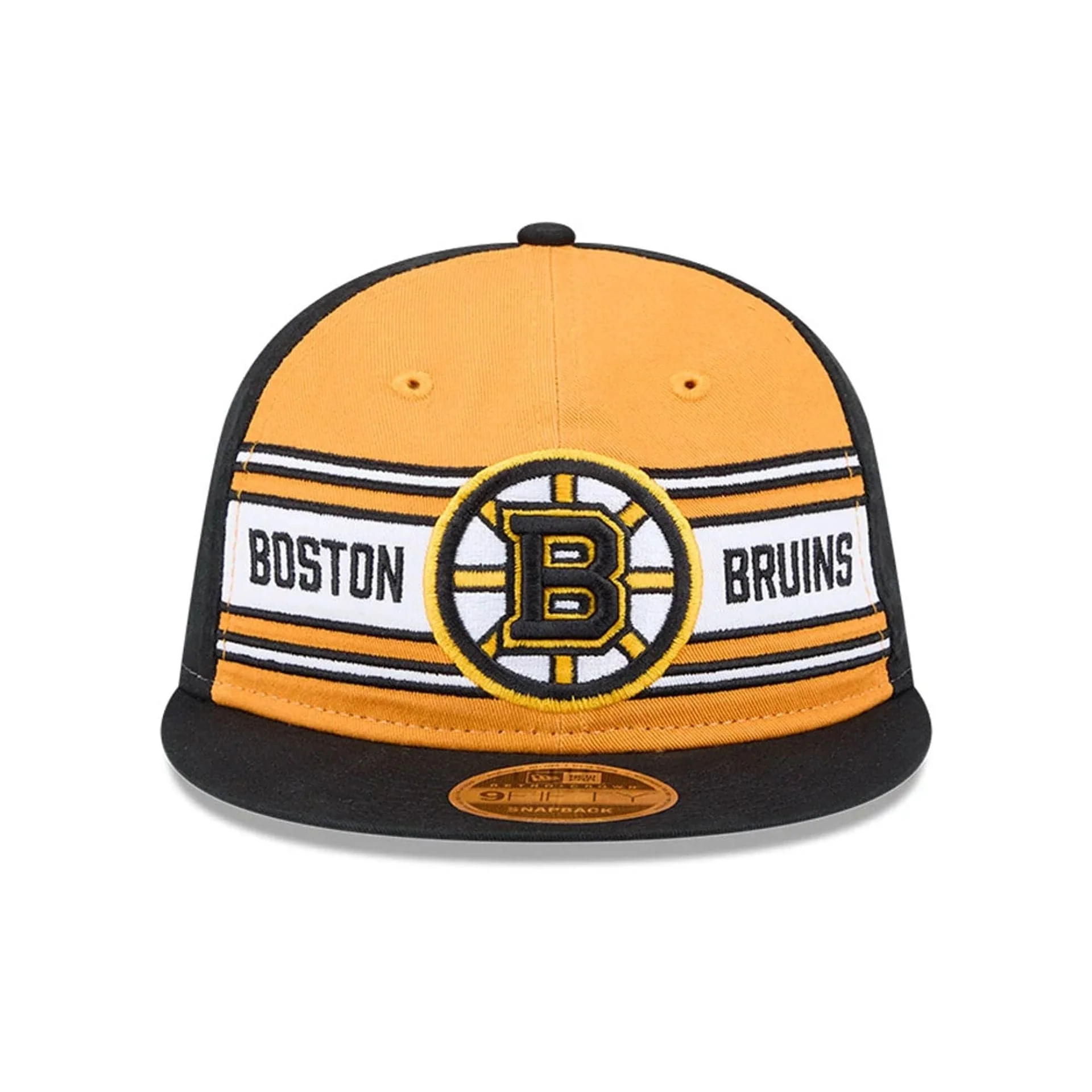 Bruins NHL Team Stripes Black Retro Crown 9FIFTY Adjustable Cap - Image 2
