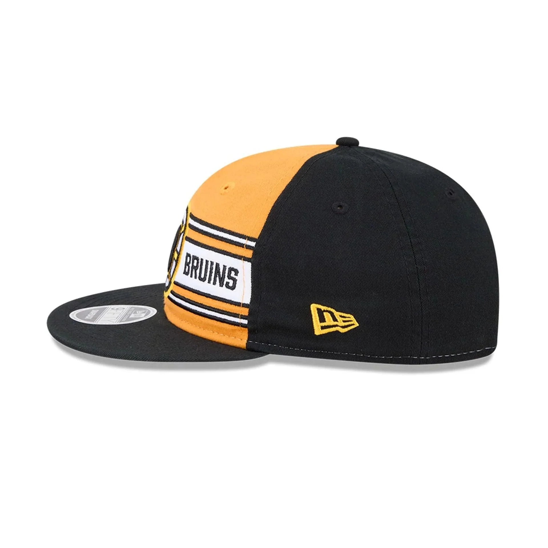 Bruins NHL Team Stripes Black Retro Crown 9FIFTY Adjustable Cap - Image 5