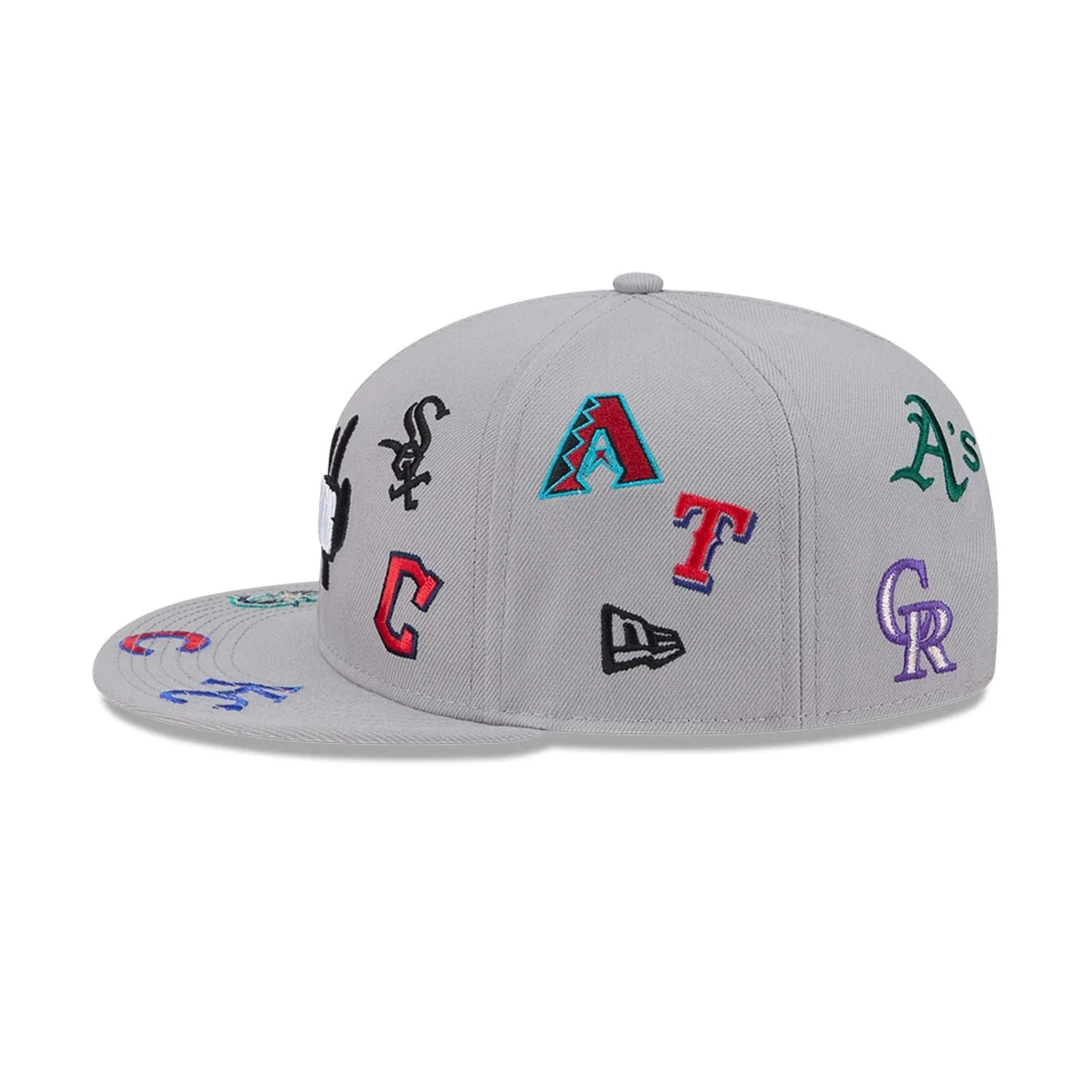 Cactus League Logo MLB Scattered Grey 9FIFTY Snapback Adjustable Cap - Image 4