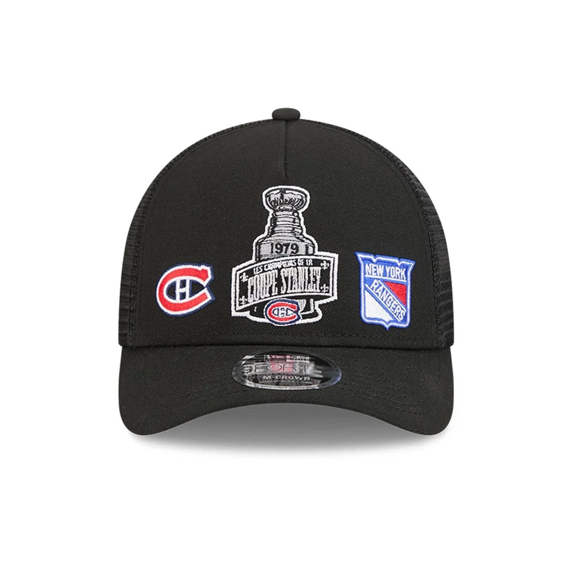 Canadiens NHL Stanley Cup Black 9FORTY M-Crown A-Frame Trucker Adjustable Cap - Image 3