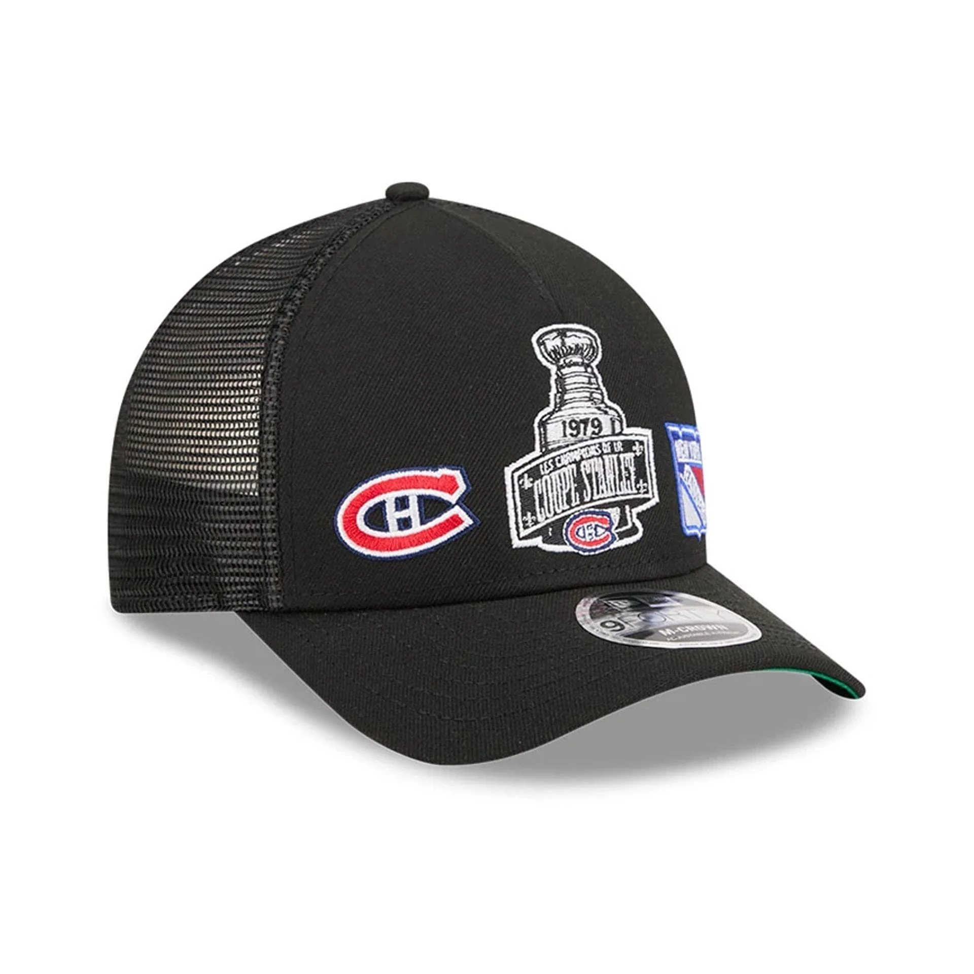 Canadiens NHL Stanley Cup Black 9FORTY M-Crown A-Frame Trucker Adjustable Cap - Image 4