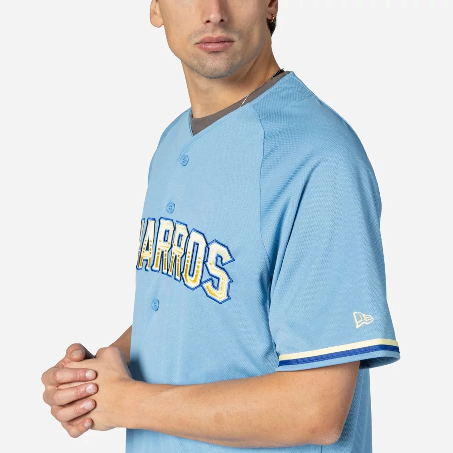 Charros De Jalisco Mexico LMB On Field Pastel Blue On-Field Jersey - Image 5
