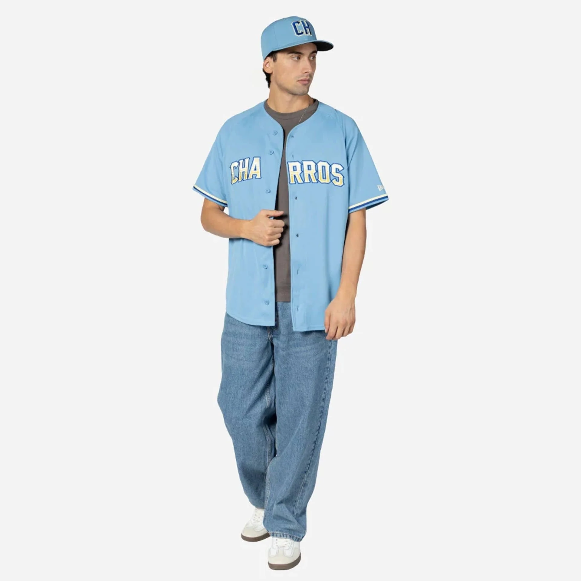 Charros De Jalisco Mexico LMB On Field Pastel Blue On-Field Jersey - Image 7
