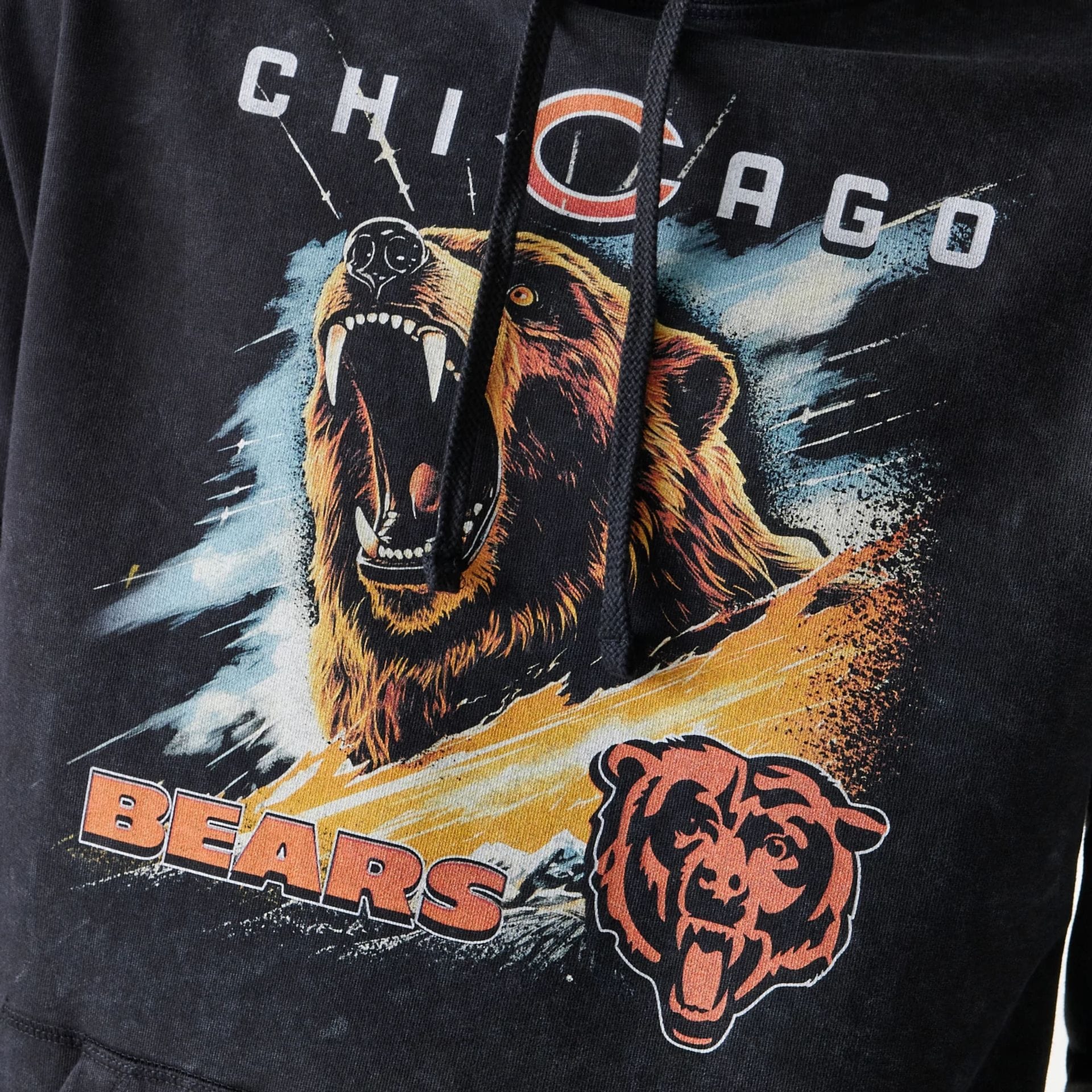 Chicago Bears NFL Games Premium Apparel Black Oversized Pullover Hoodie - Image 5