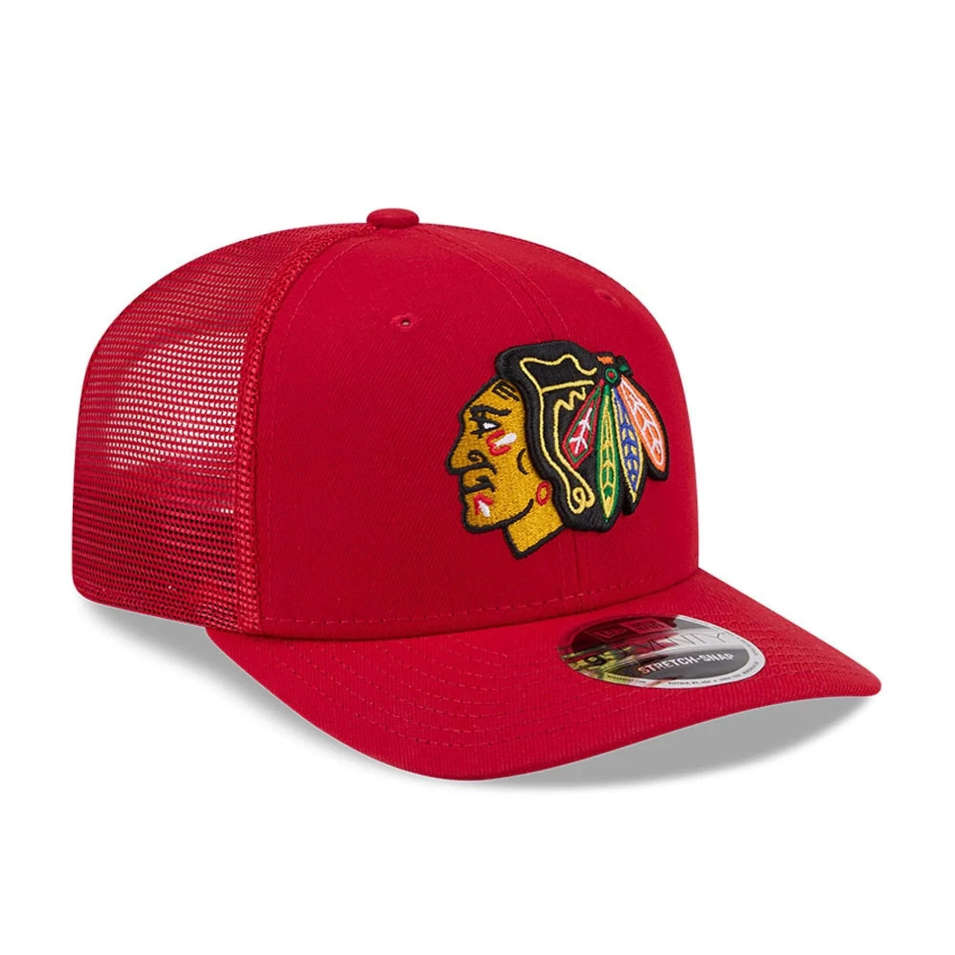 Chicago Blackhawks NHL Evergreen Red 9SEVENTY Stretch Snap Adjustable Cap - Image 4