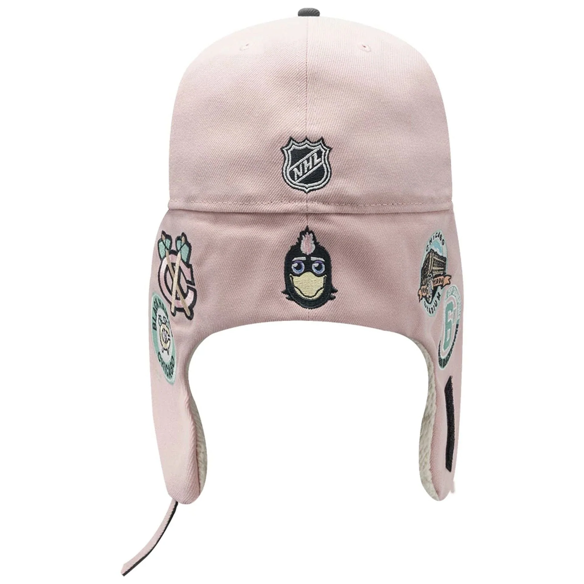 Chicago Blackhawks NHL Patch Pastel Pink Dogear 59FIFTY Fitted Cap - Image 6