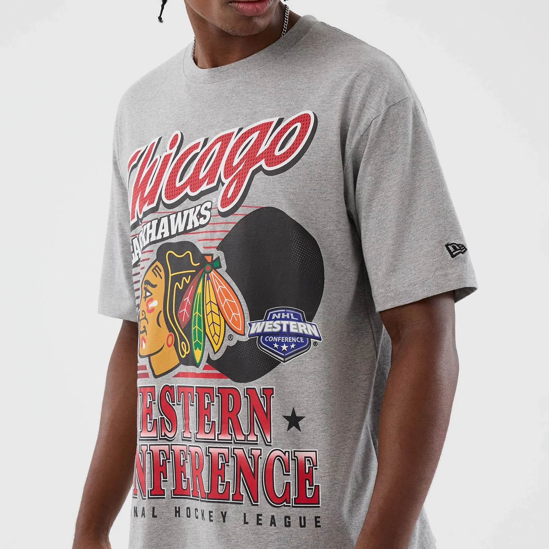 Chicago Blackhawks NHL Sport Classic Grey T-Shirt - Image 4