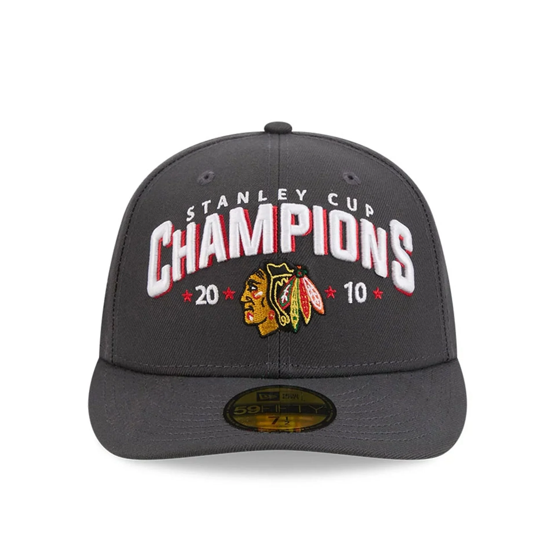 Chicago Blackhawks NHL Stanley Cup Champions Dark Grey 59FIFTY Fitted Cap - Image 3