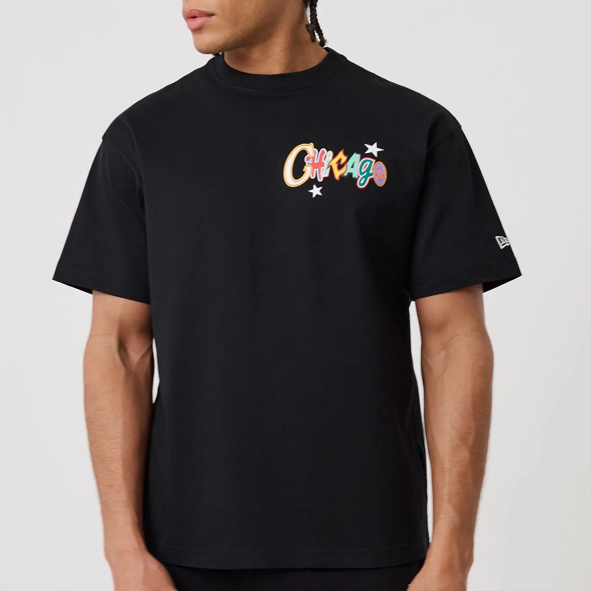 Chicago Bulls MLB Word Art Black T-Shirt - Image 3