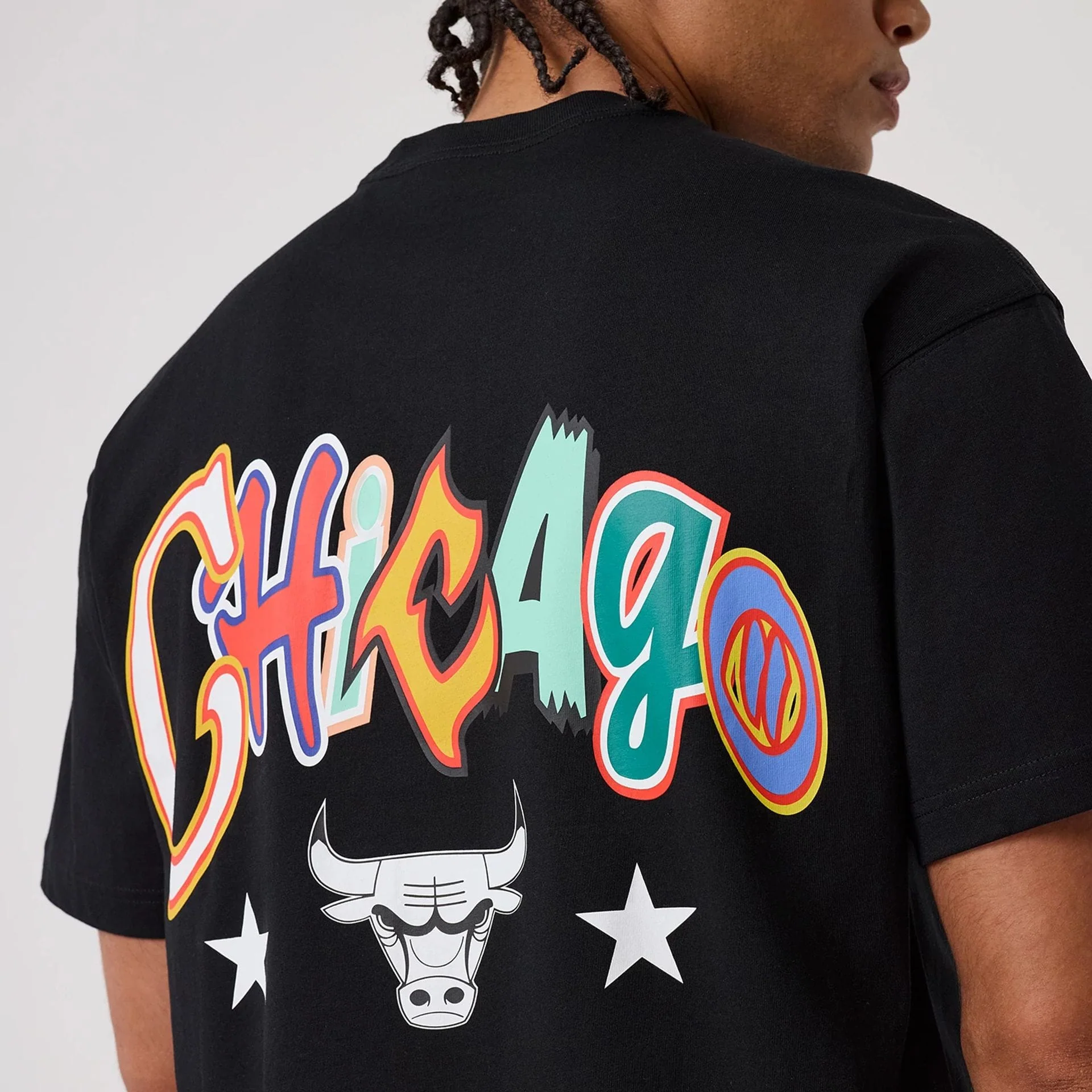 Chicago Bulls MLB Word Art Black T-Shirt - Image 4