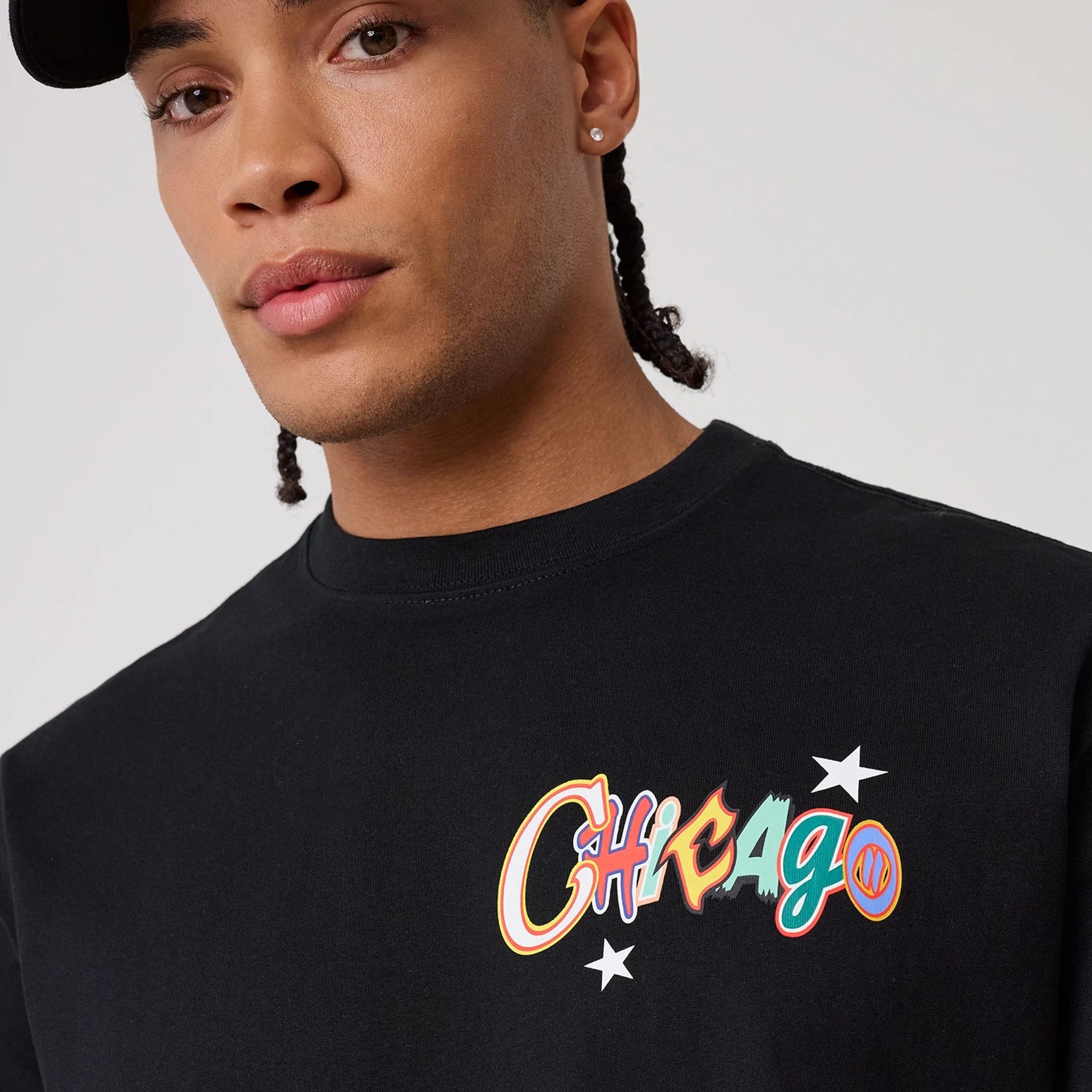 Chicago Bulls MLB Word Art Black T-Shirt - Image 5