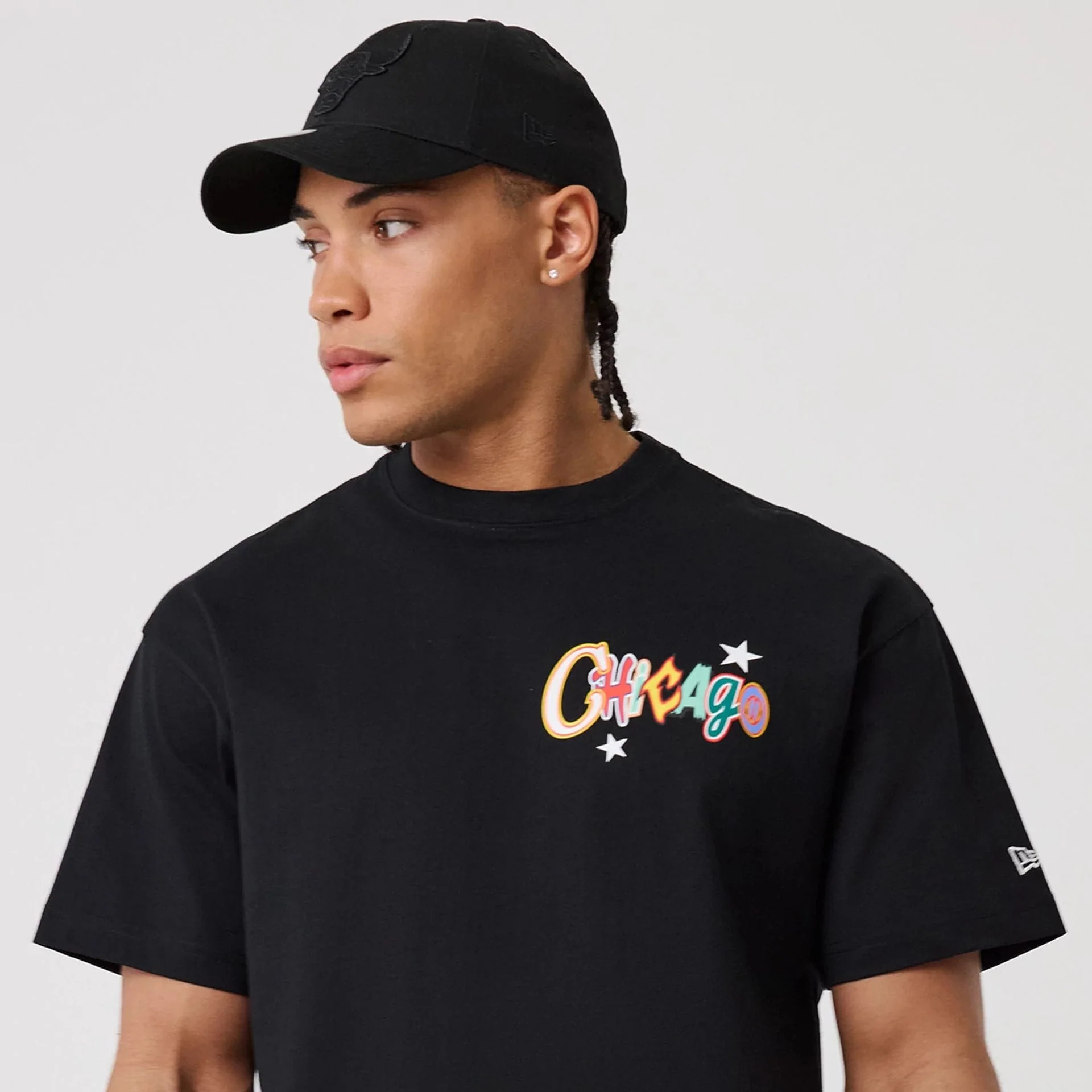 Chicago Bulls MLB Word Art Black T-Shirt - Image 7