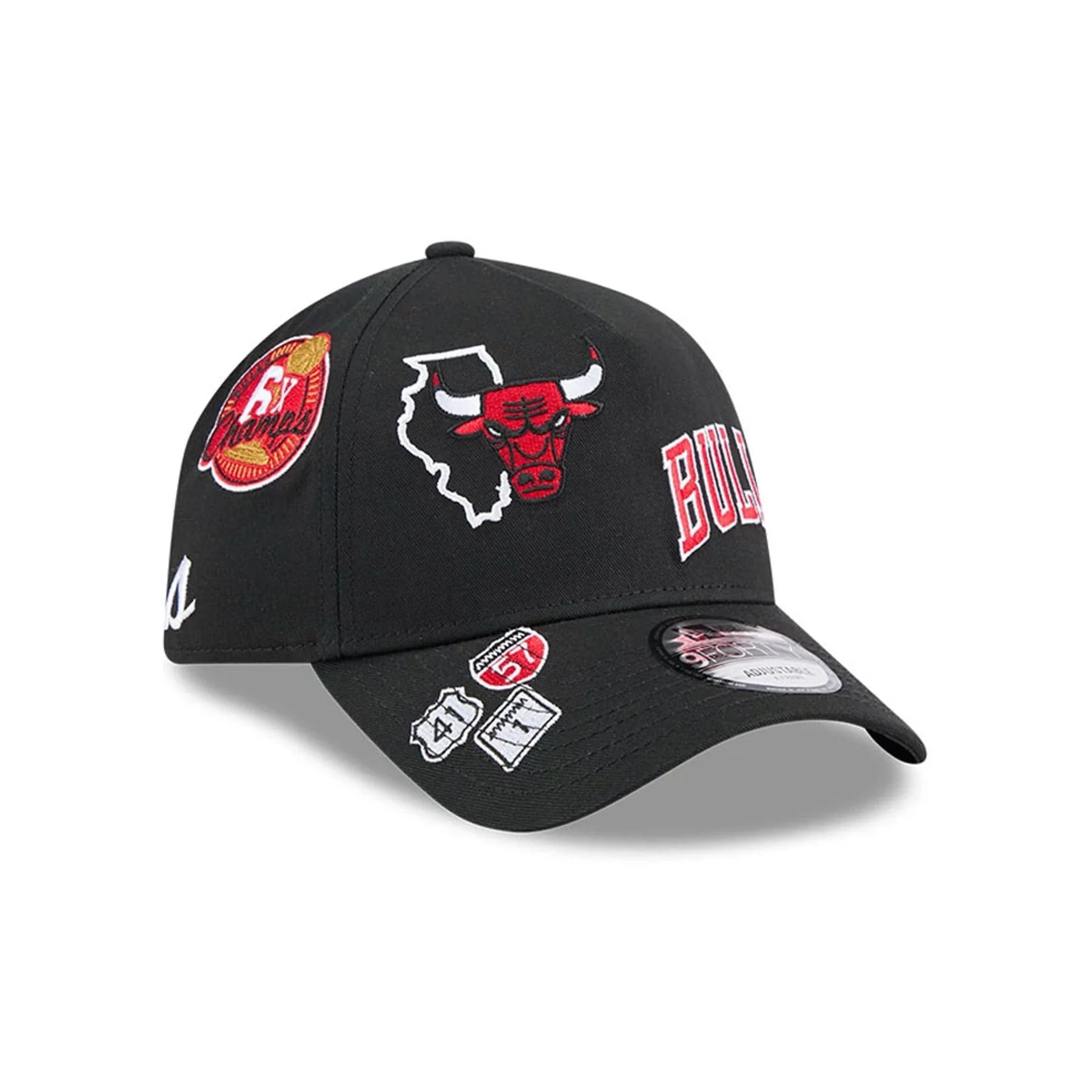 Chicago Bulls NBA All Over Black 9FORTY A-Frame Adjustable Cap - Image 3