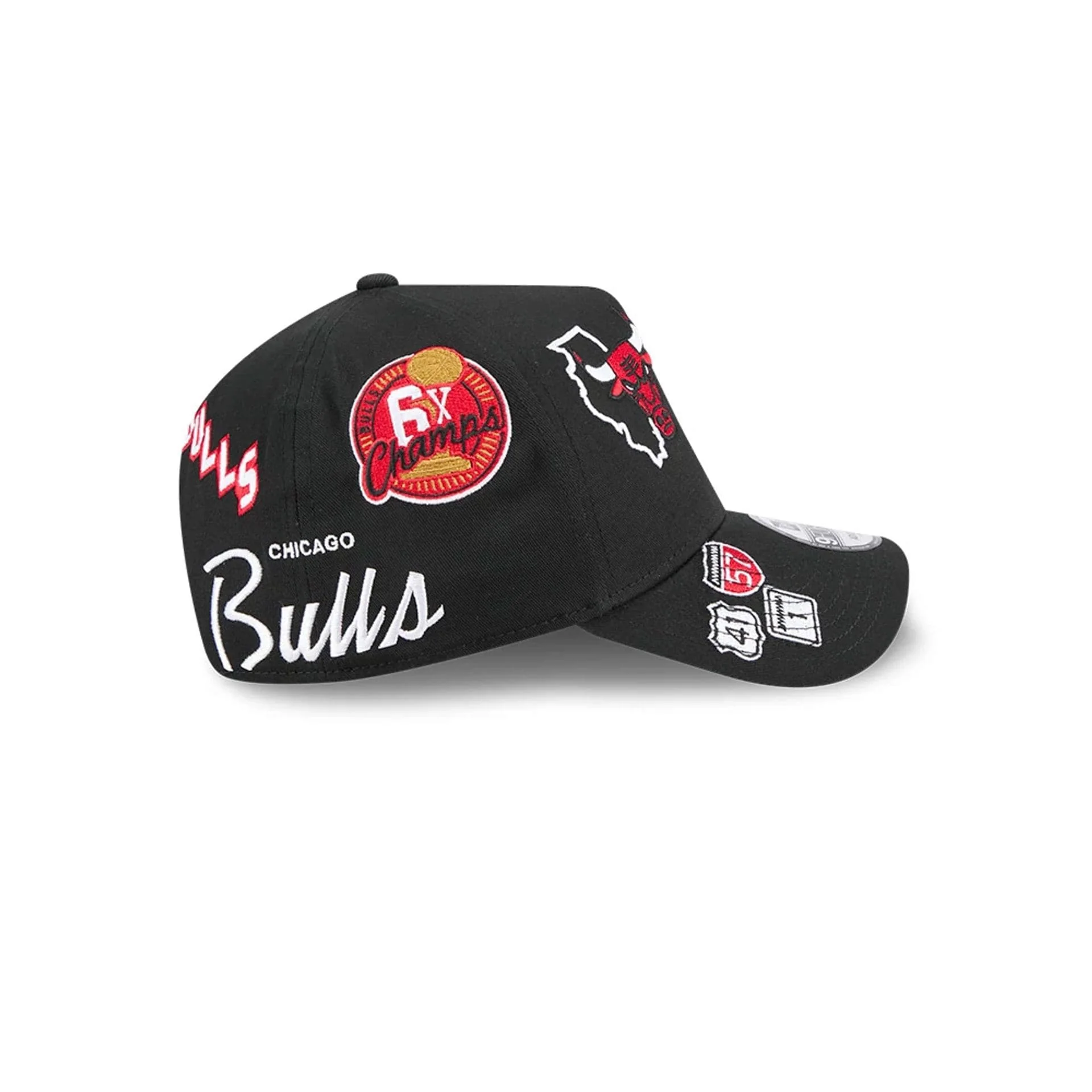 Chicago Bulls NBA All Over Black 9FORTY A-Frame Adjustable Cap - Image 6